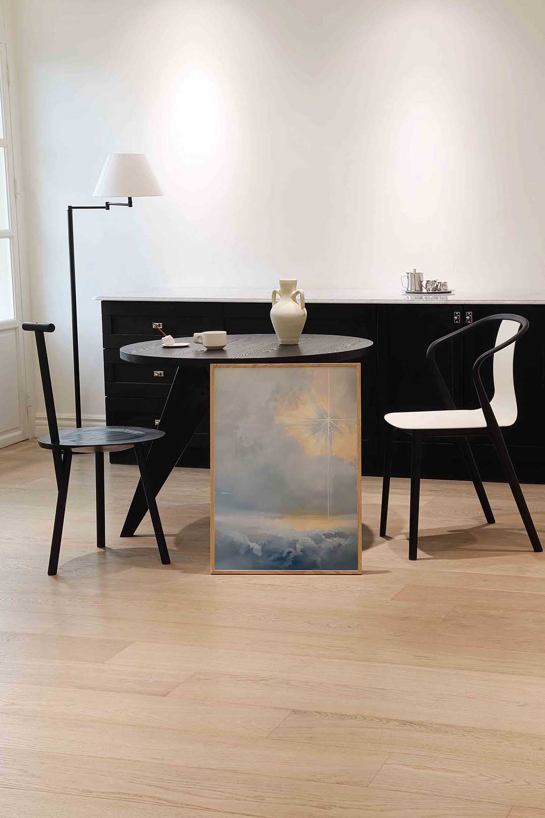 Stralen in wolken Poster