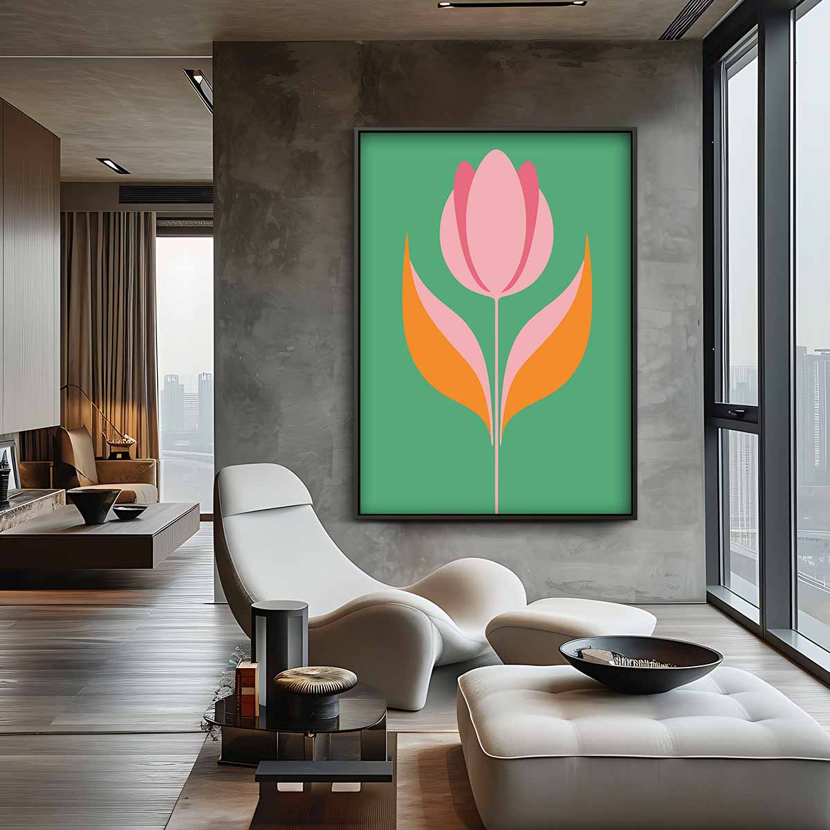 Moderne Bloei Kunstwerk-canvas-dibond-plexiglas-wanddecoratie-WallArtistic