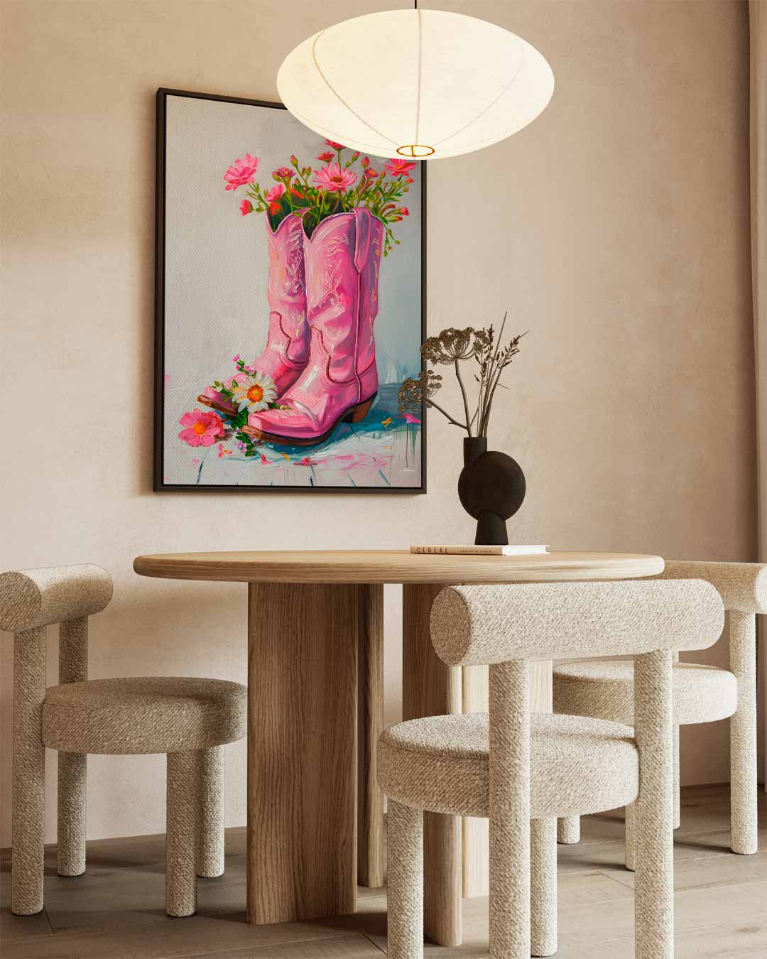 Bloemenlaarzen Kunstwerk Kunstwerk-canvas-dibond-plexiglas-wanddecoratie-WallArtistic