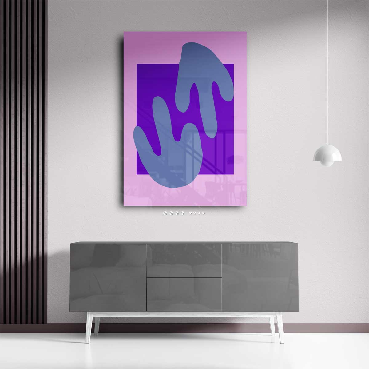 Abstracte Vormen in Pastel Kunstwerk-canvas-dibond-plexiglas-wanddecoratie-WallArtistic