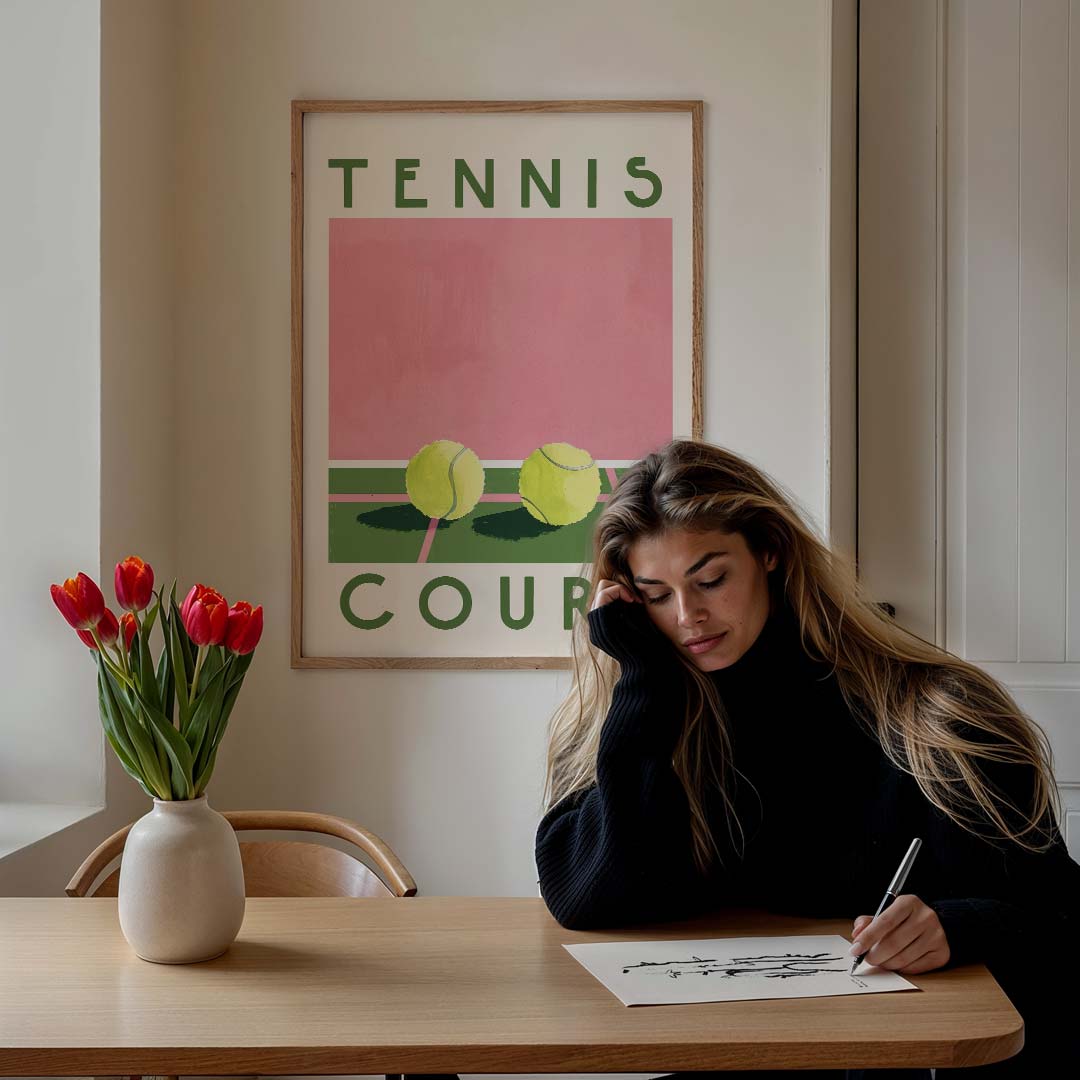 Tennis Court Kunstposter-WallArtistic