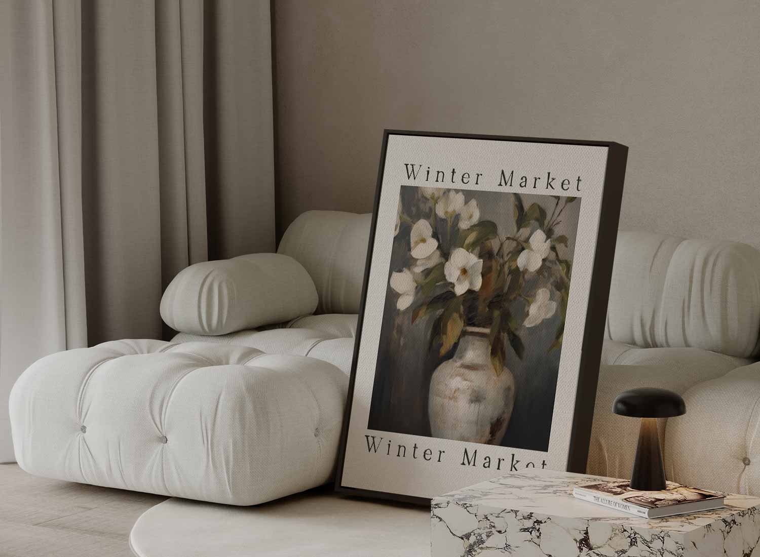 Wintermarkt Bloemenpracht Kunstwerk-canvas-dibond-plexiglas-wanddecoratie-WallArtistic