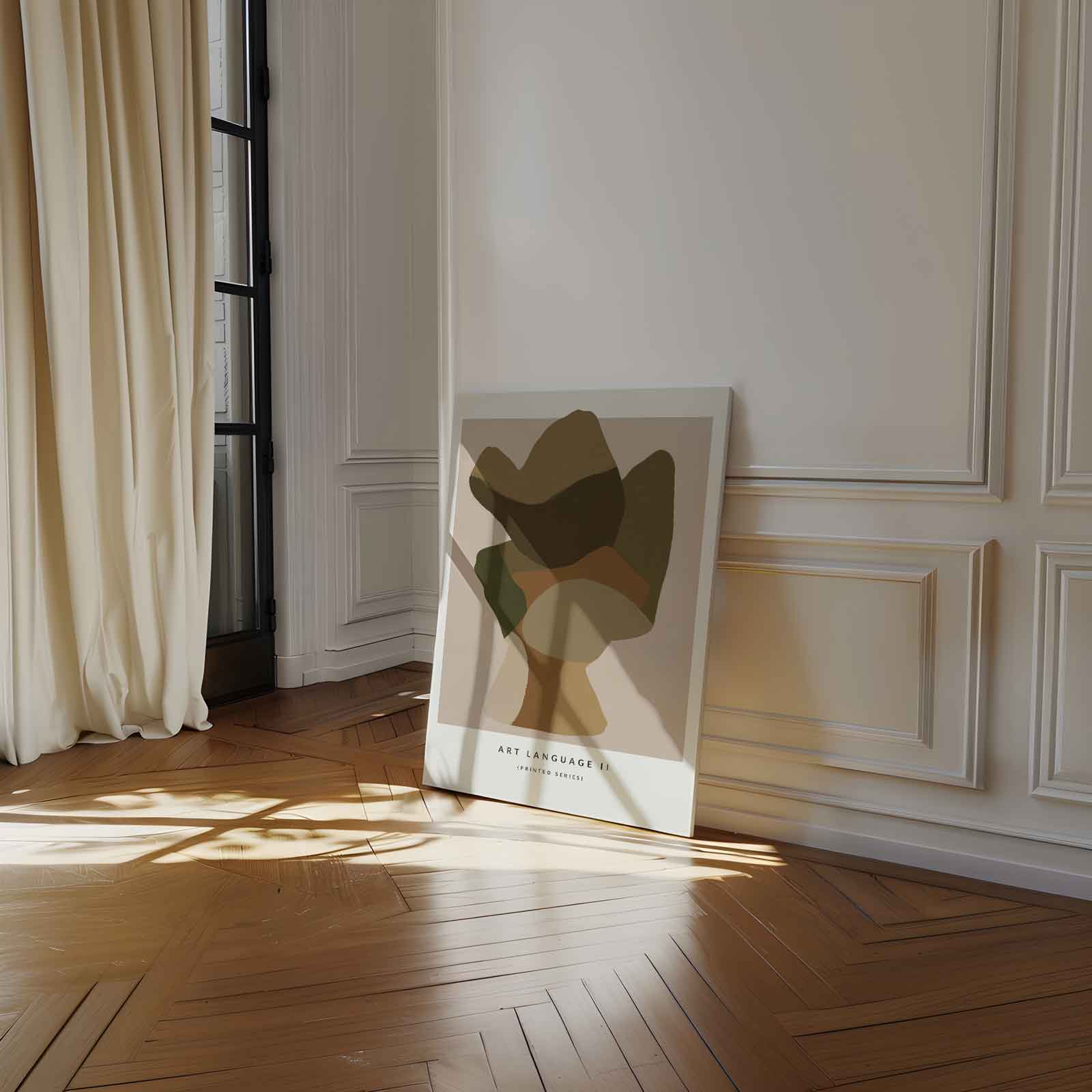 Abstracte Vormen in Aardetinten Kunstwerk-canvas-dibond-plexiglas-wanddecoratie-WallArtistic