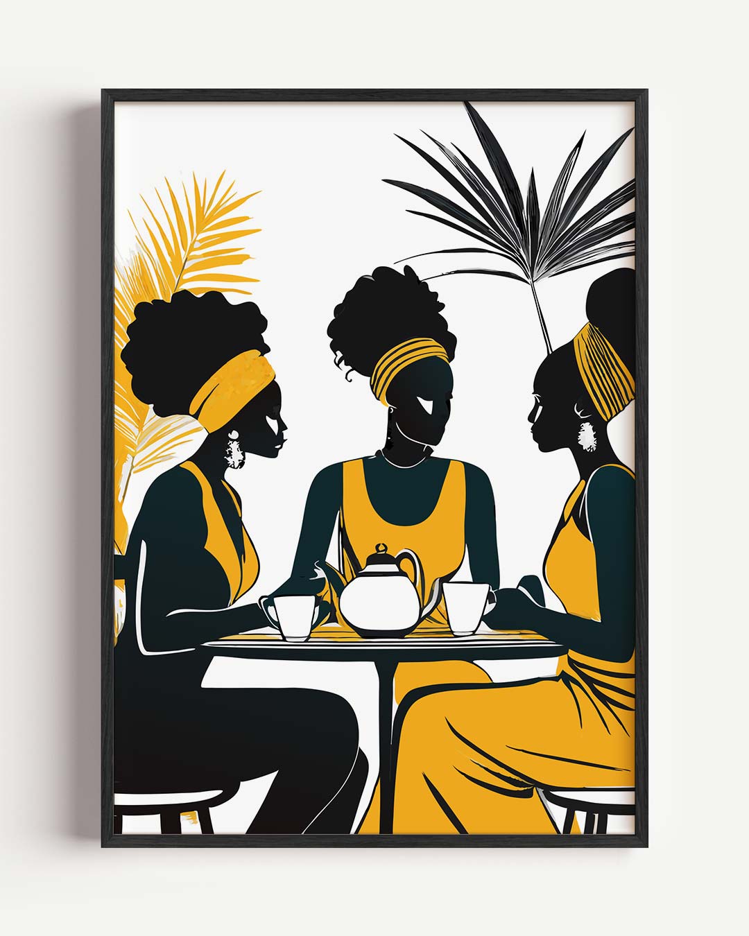 Vrouwelijke Vriendschap aan Tafel Poster