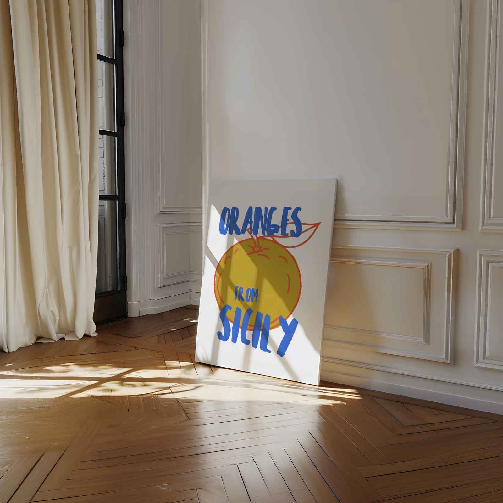 Siciliaanse Sinaasappelkunst Kunstwerk-canvas-dibond-plexiglas-wanddecoratie-WallArtistic