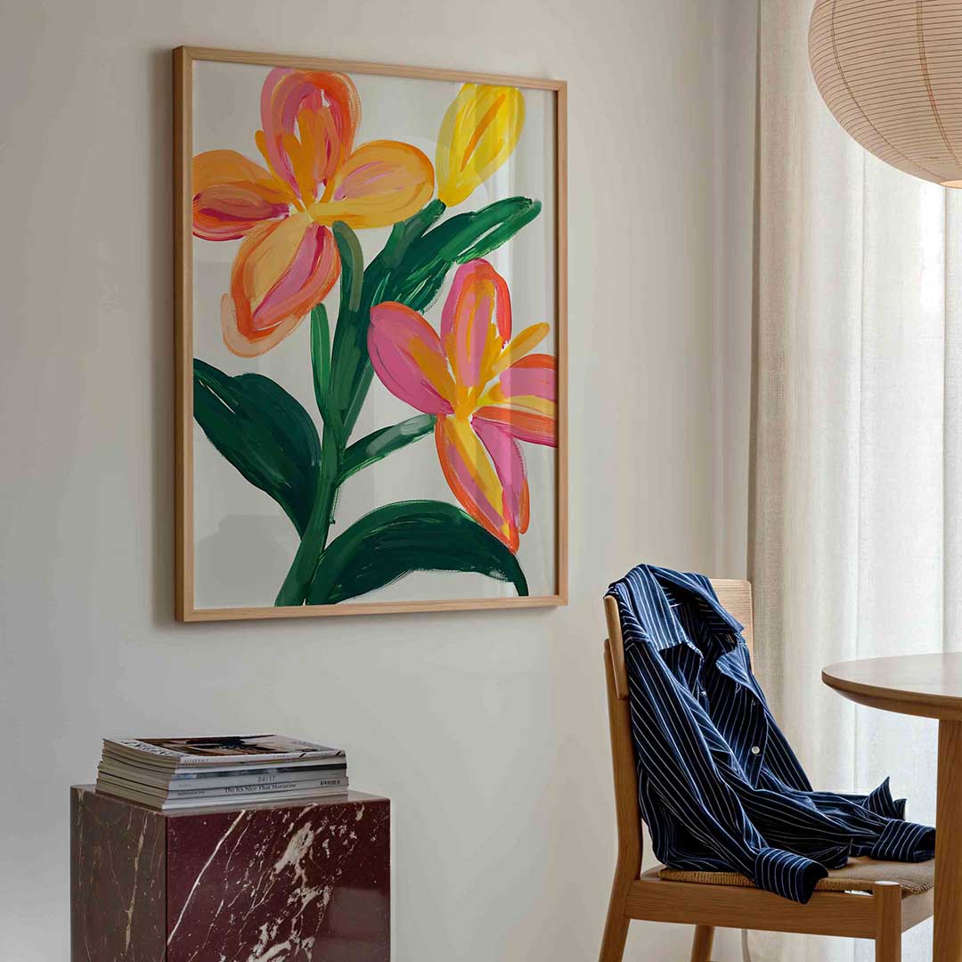 Bloemen in felle kleuren Poster