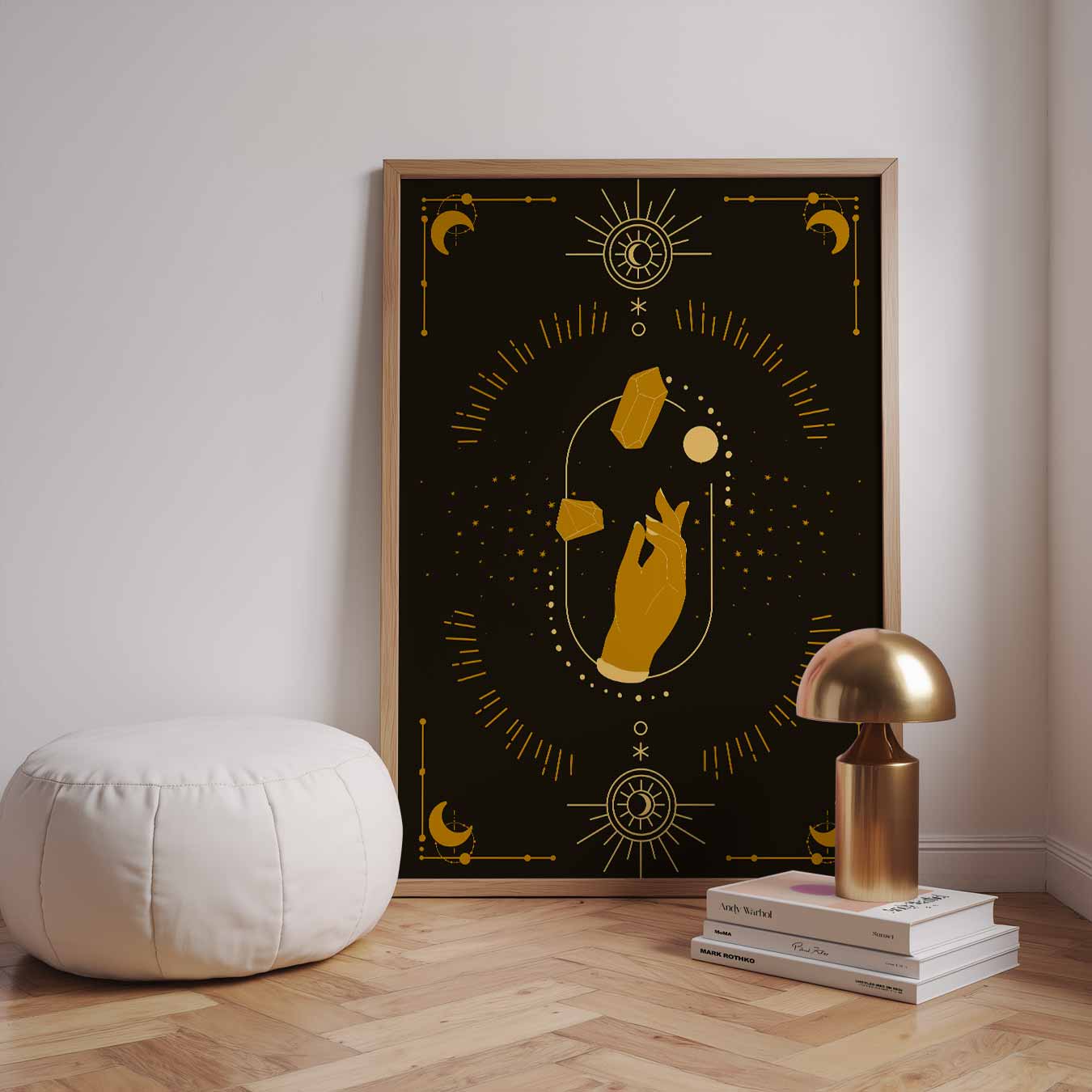 Mystieke Maan en Sterren Poster