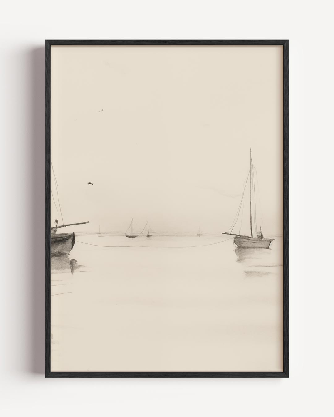 Rustieke Bootjes op het Water Poster-WallArtistic