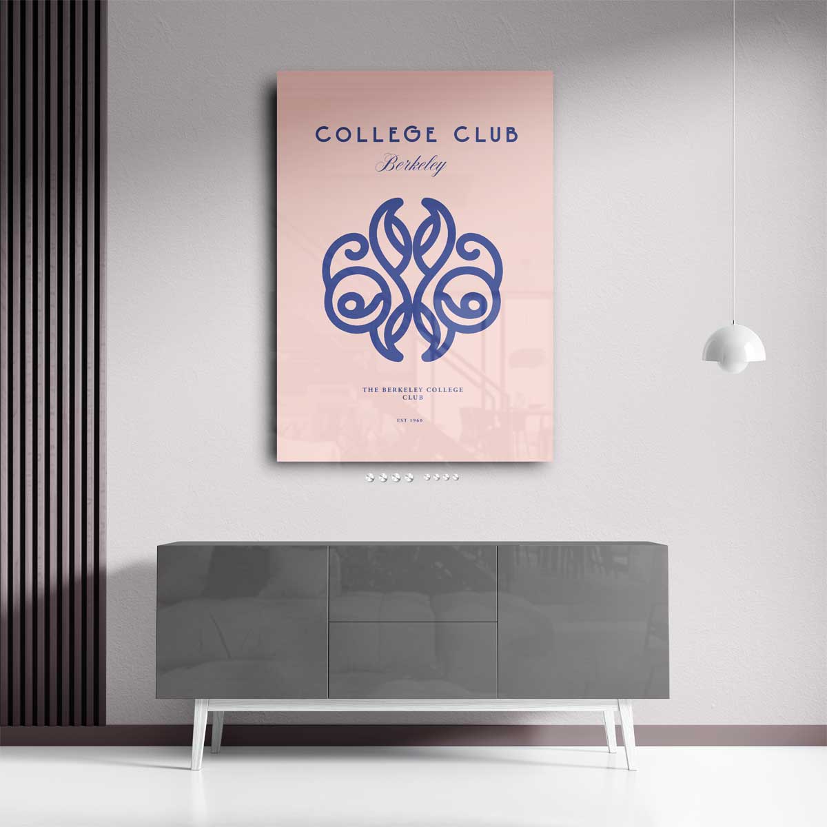 Elegant College Club Ontwerp Kunstwerk-canvas-dibond-plexiglas-wanddecoratie-WallArtistic