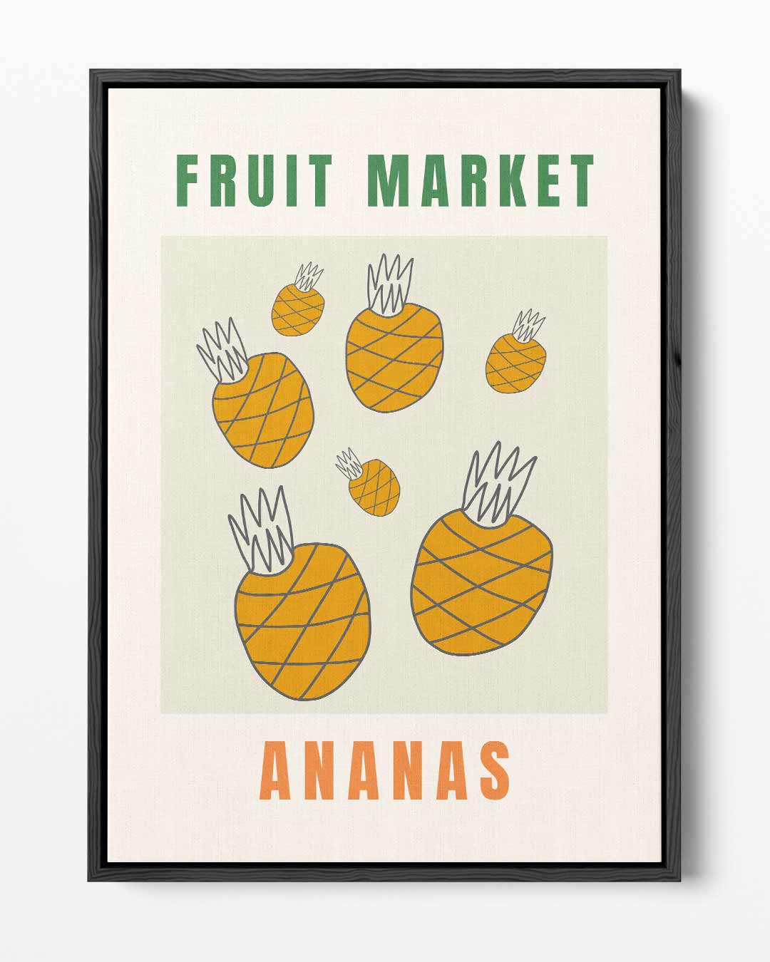 Fruit Market Ananas Poster Kunstwerk-canvas-dibond-plexiglas-wanddecoratie-WallArtistic