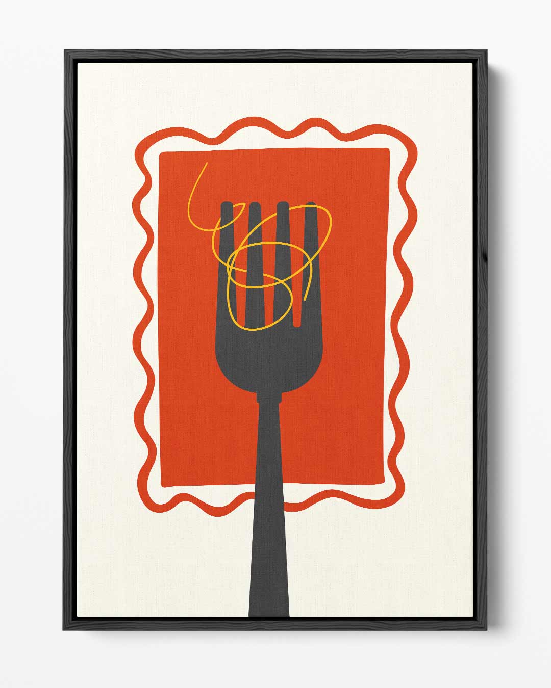 Pasta Fork Delight Kunstwerk-canvas-dibond-plexiglas-wanddecoratie-WallArtistic