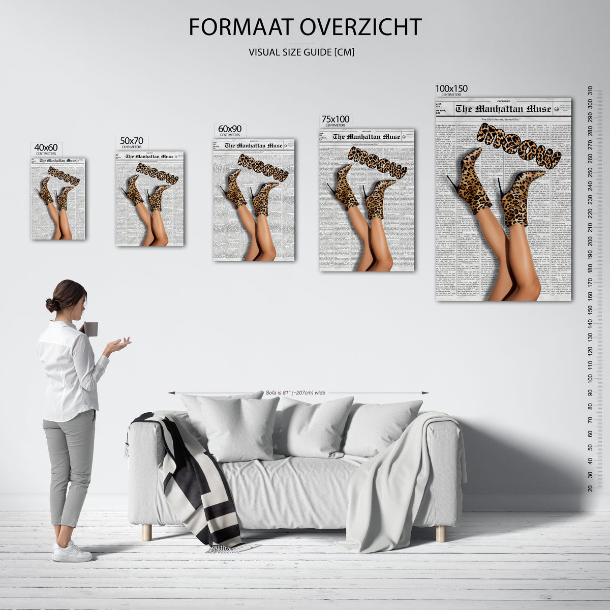 Luipaardprint schoenen Kunstwerk