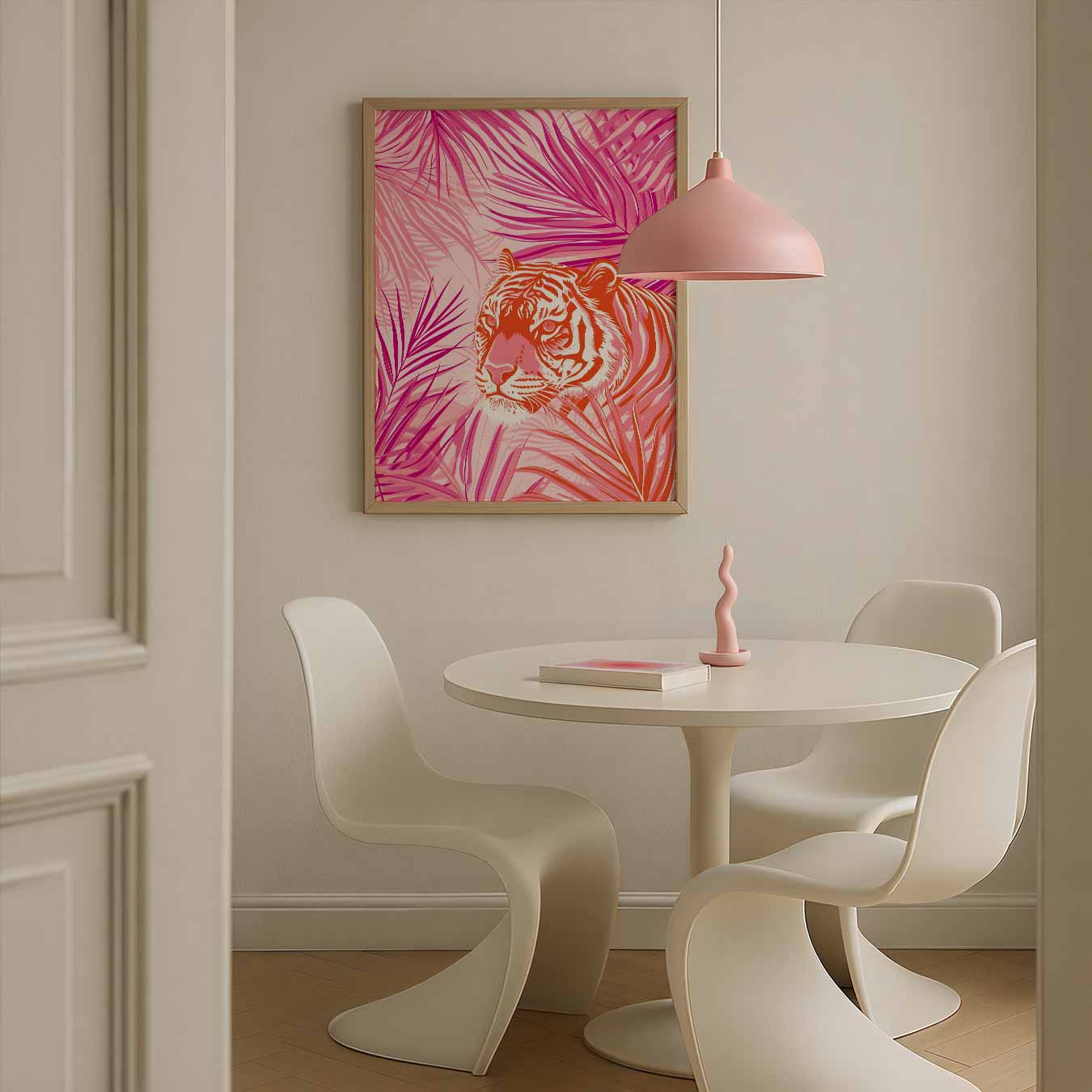 Wilde Tijgers in Pastel Jungle Poster