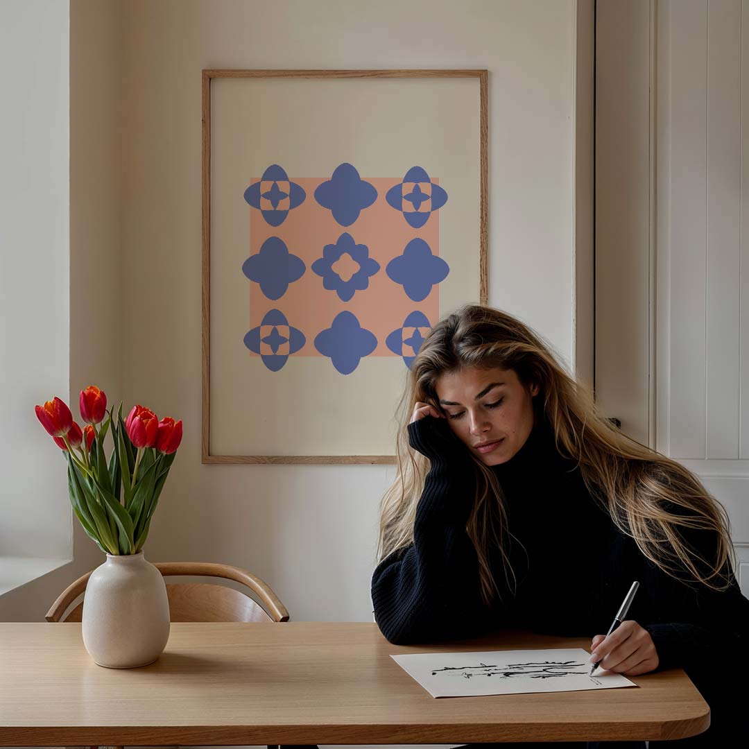 Bloemenpatroon Poster-WallArtistic