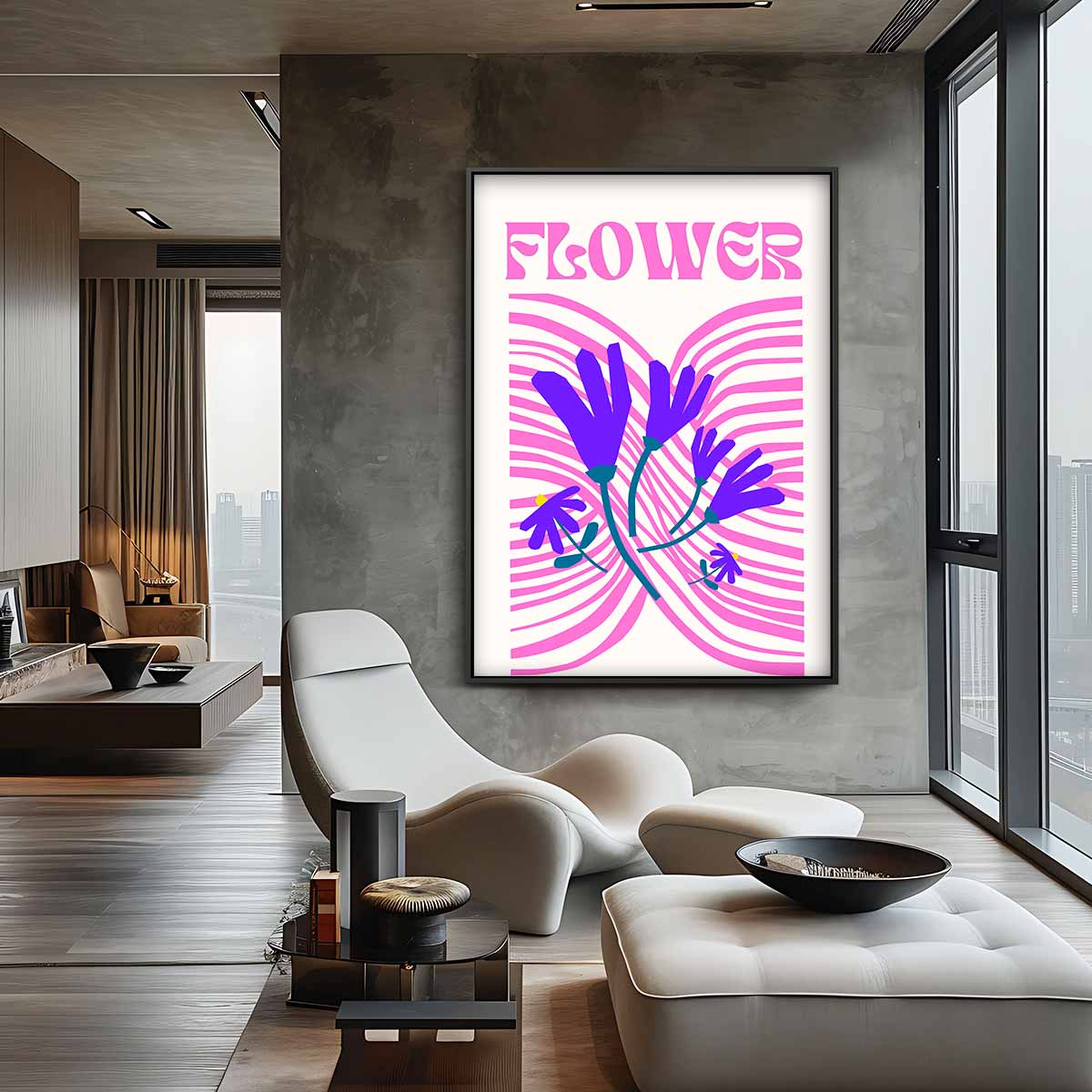 Vrolijke Bloemenexplosie Kunstwerk-canvas-dibond-plexiglas-wanddecoratie-WallArtistic