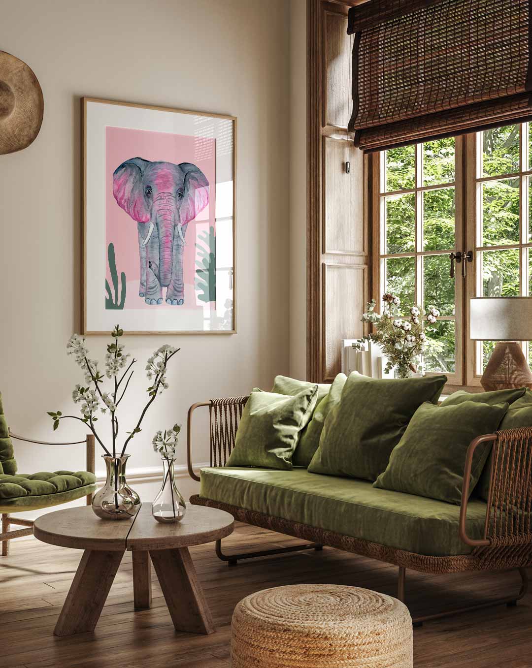 Olifant in Pastel Poster