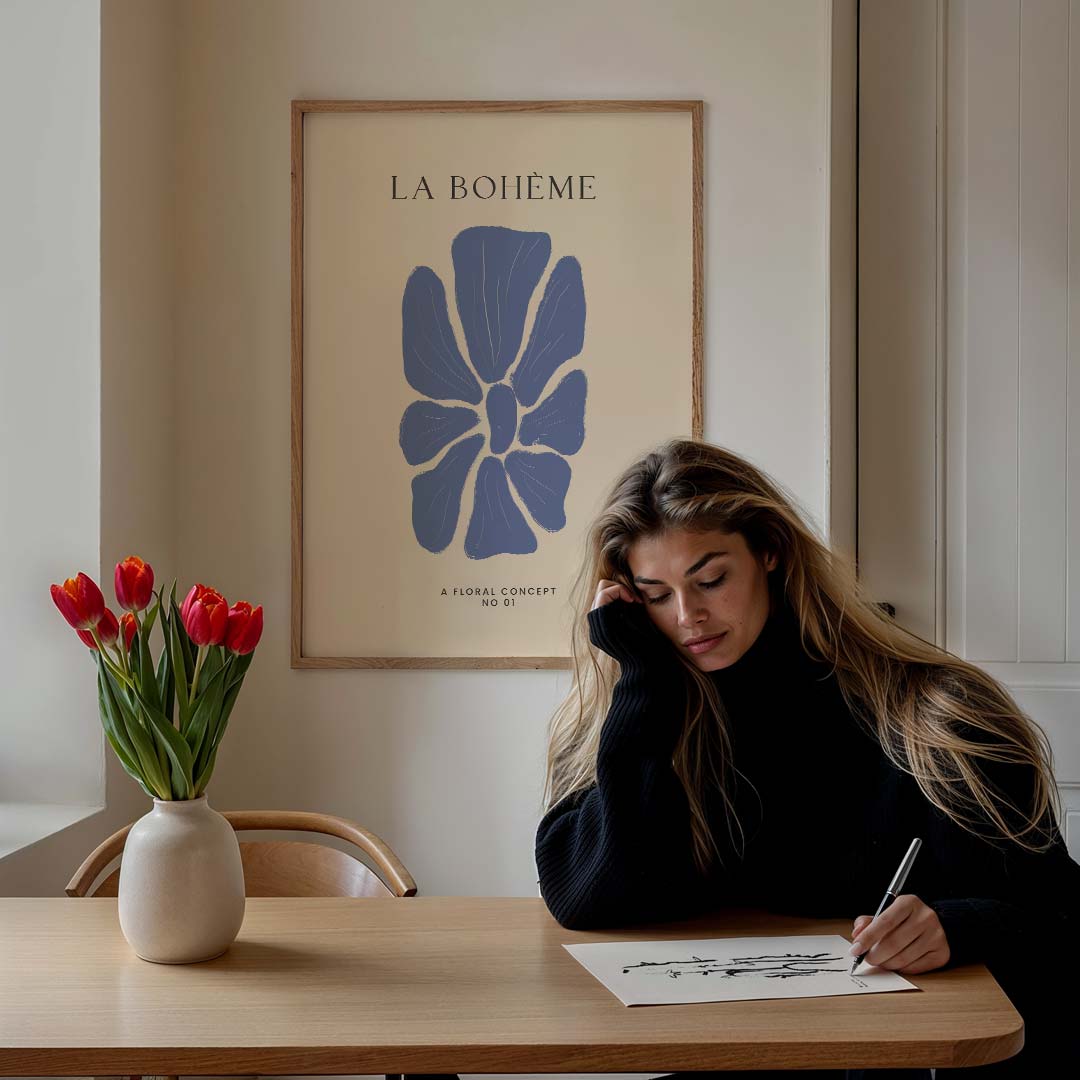 La Bohème Bloemenposter-WallArtistic