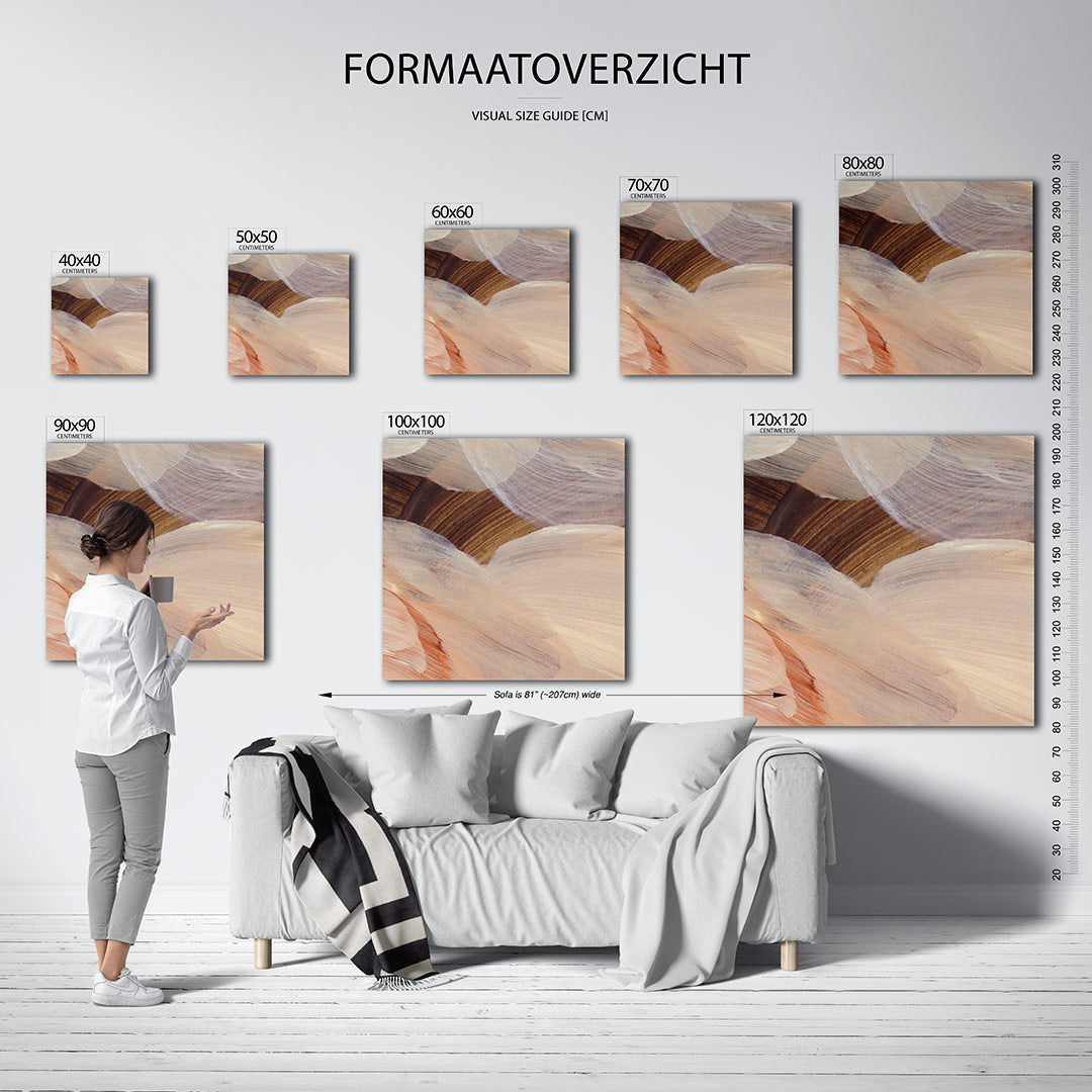 Organische borstelstreken Kunstwerk