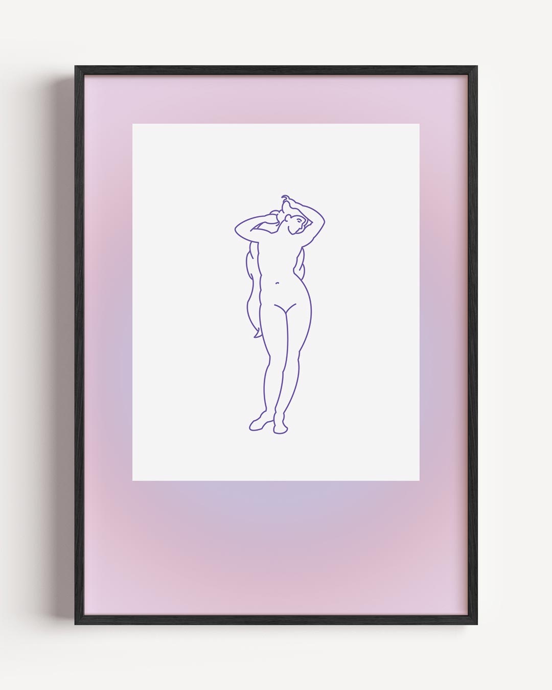 Elegante Vrouwelijke Silhouet Poster-WallArtistic