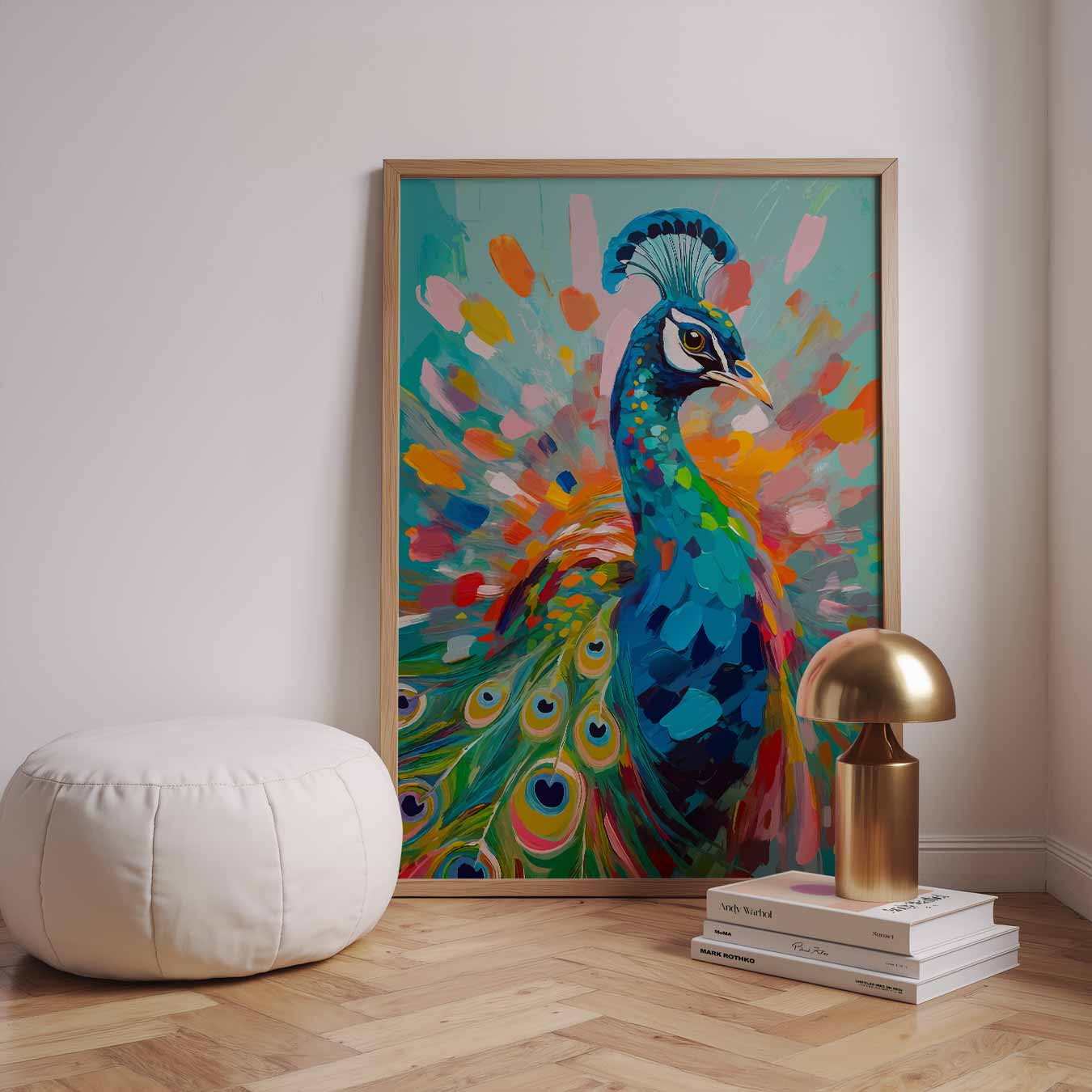 Kleurrijke Pauw Kunstposter
