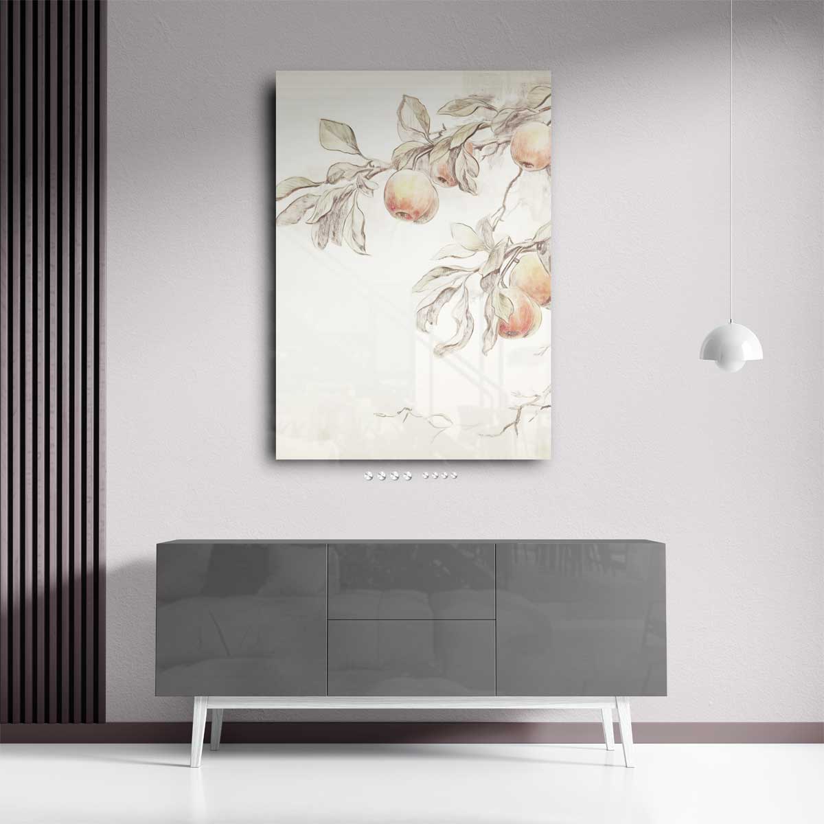 Appels aan de Boom Kunstwerk-canvas-dibond-plexiglas-wanddecoratie-WallArtistic