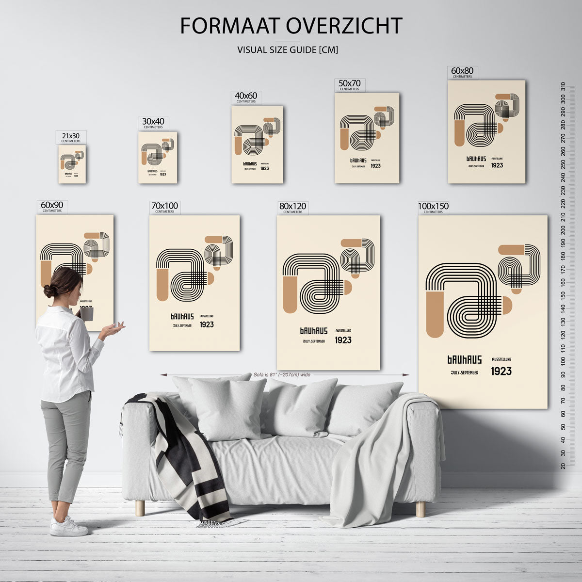 Lijnenspel en vlakverdeling Poster