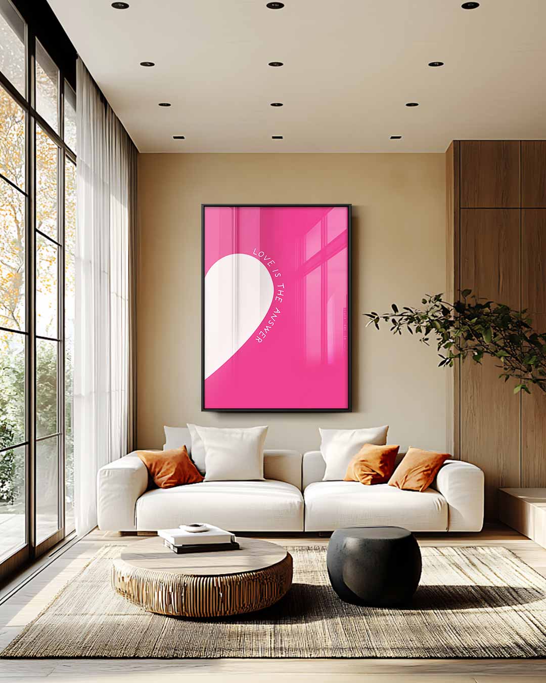 Liefde is het Antwoord Canvas Kunstwerk-canvas-dibond-plexiglas-wanddecoratie-WallArtistic