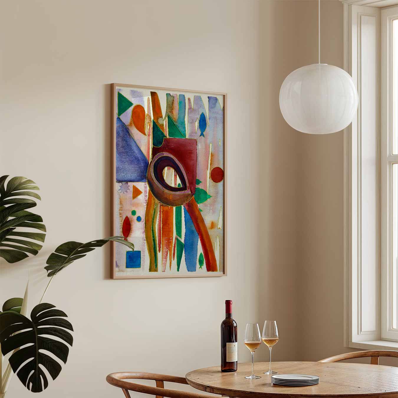 Kleurrijke Abstracte Kunstposter