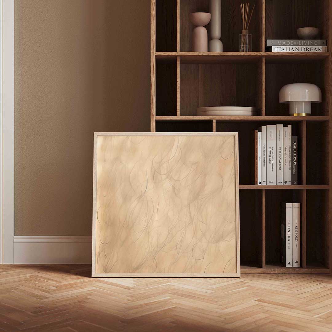 Beige lijnen Poster