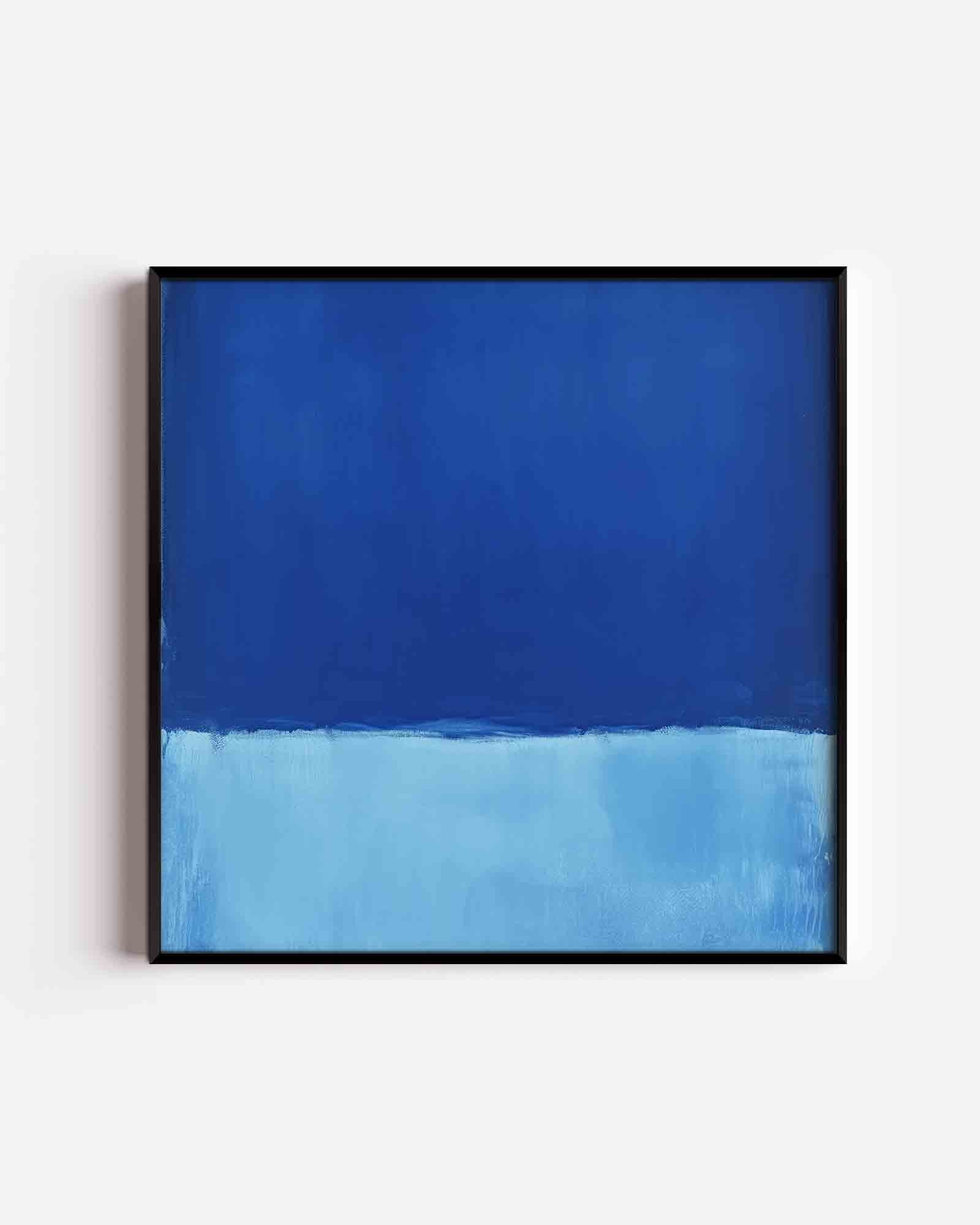 Blauwe abstracte Poster