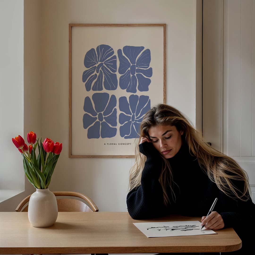 Bloemrijke Kunstposter-WallArtistic