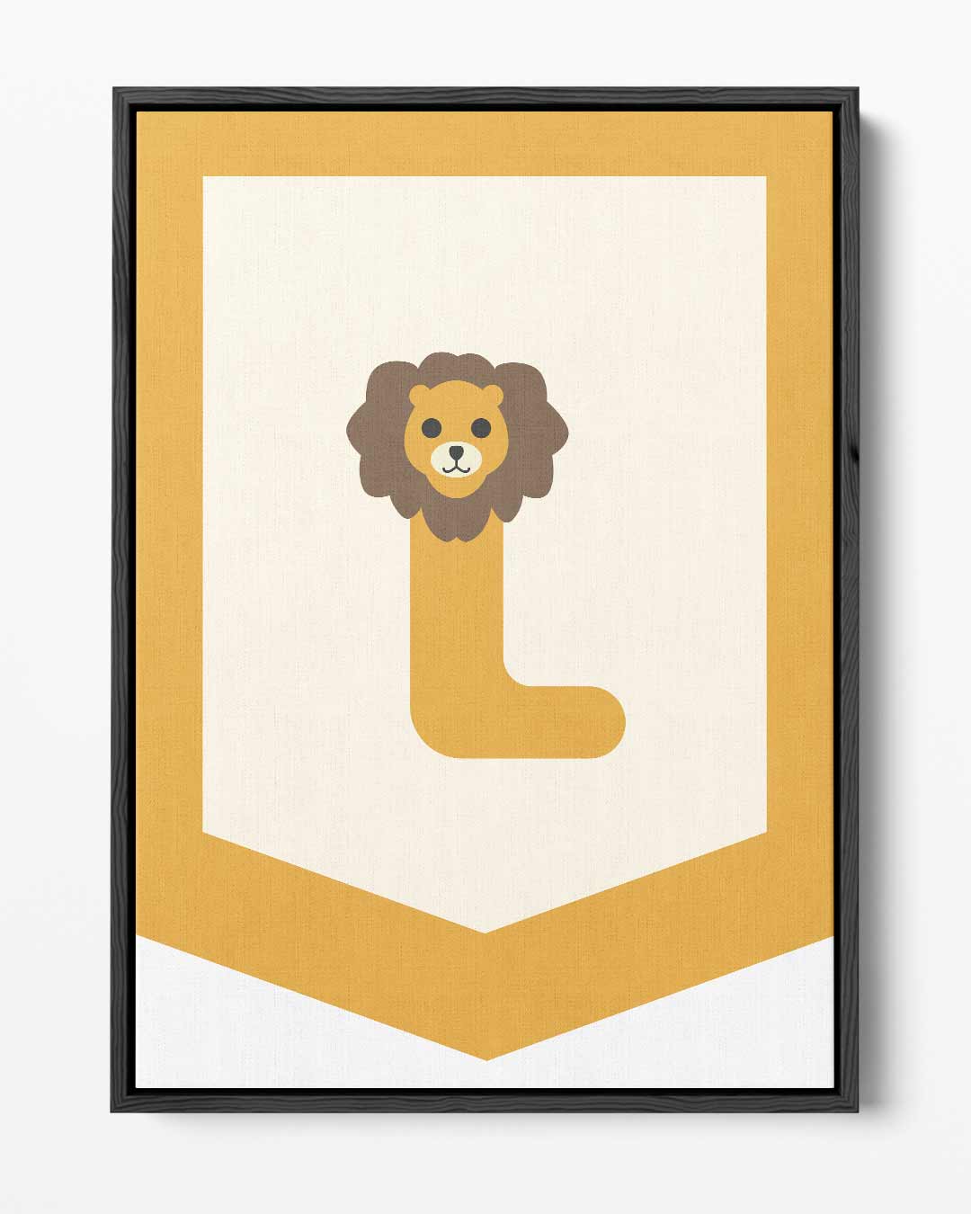 Leeuwen Letter L Poster Kunstwerk-canvas-dibond-plexiglas-wanddecoratie-WallArtistic