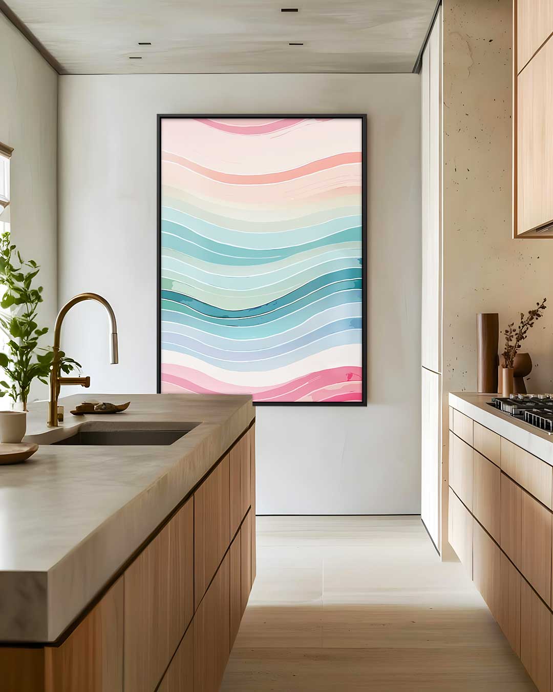 Golvende Kleurenpracht Kunstwerk-canvas-dibond-plexiglas-wanddecoratie-WallArtistic