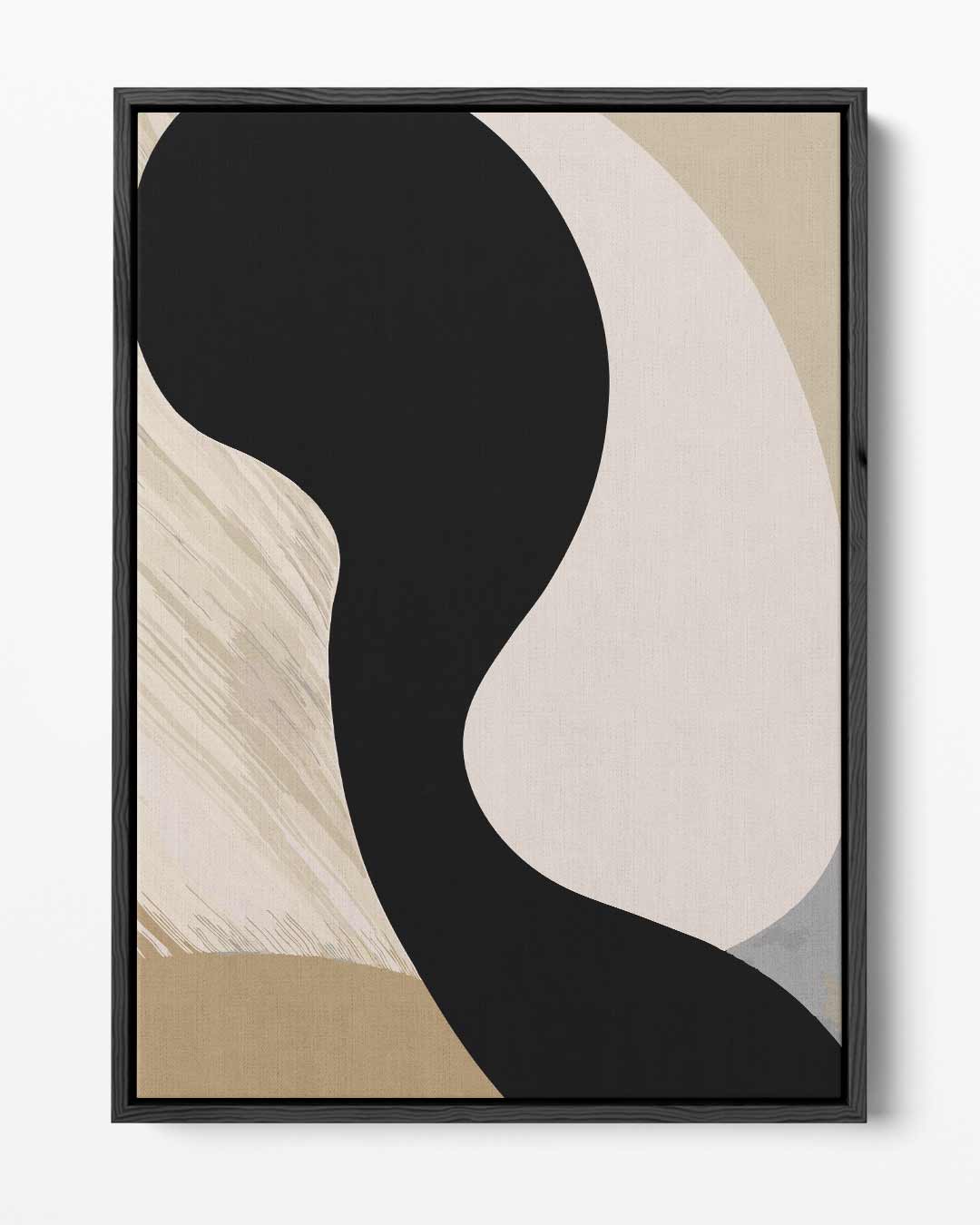 Abstracte Vormen in Beige Kunstwerk-canvas-dibond-plexiglas-wanddecoratie-WallArtistic