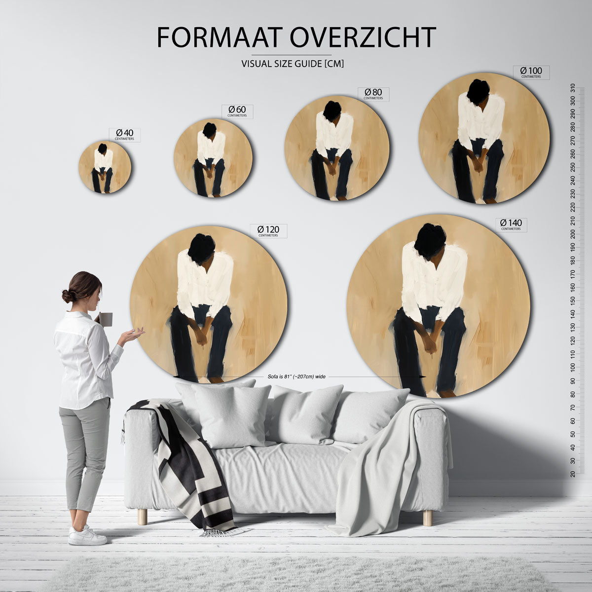 Zittende figuur Muurcirkel