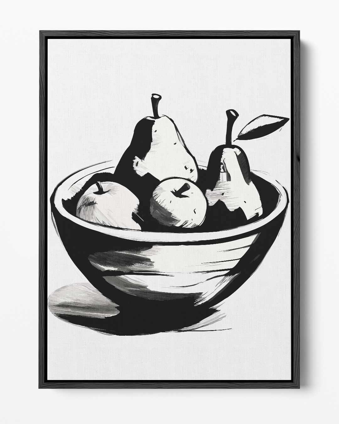 Stijlvolle Fruitkom Schets Kunstwerk-canvas-dibond-plexiglas-wanddecoratie-WallArtistic