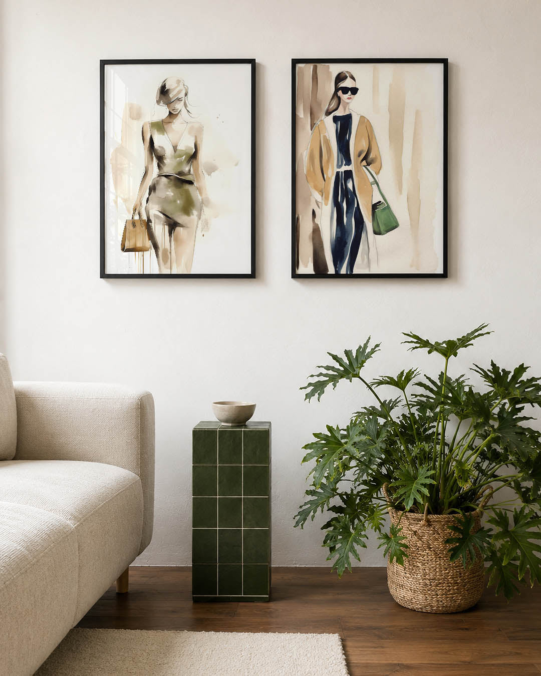 Vloeiende vormen Posterset