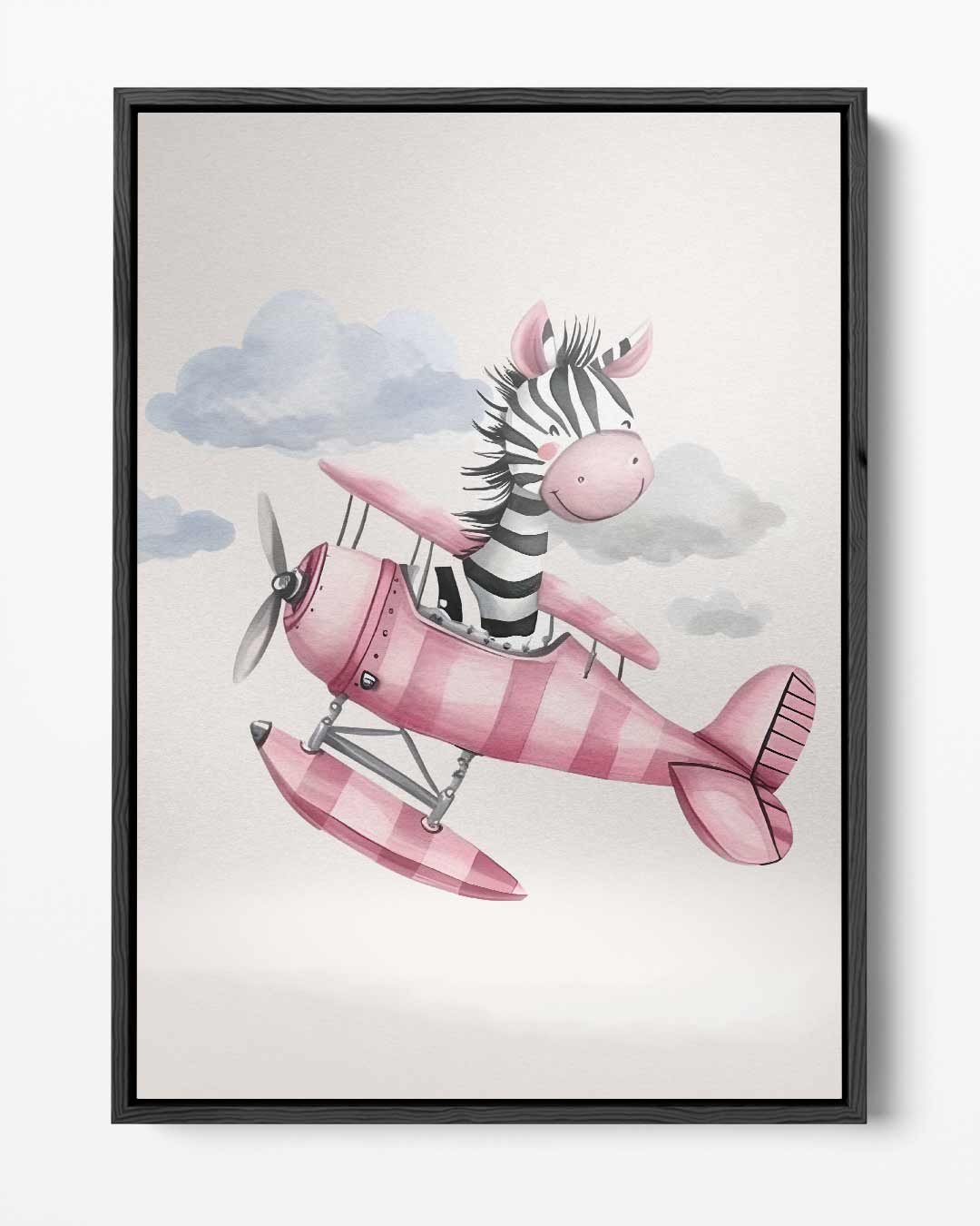 Zebra in Vliegende Avonturen Kunstwerk-canvas-dibond-plexiglas-wanddecoratie-WallArtistic