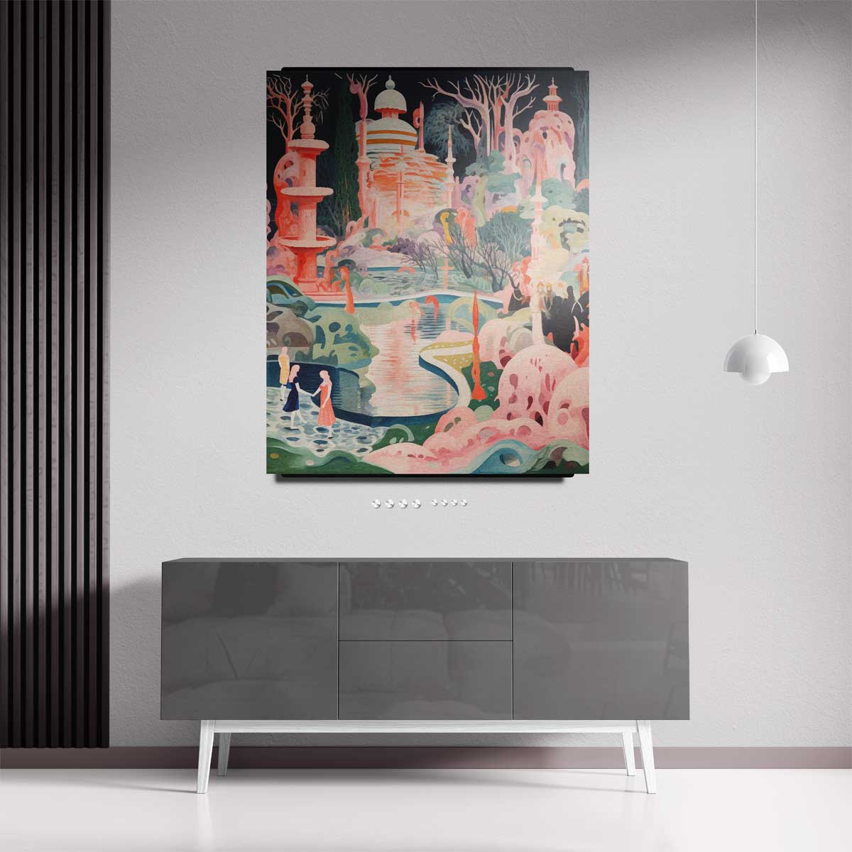 Droomachtig Fantasielandschap Kunstwerk-canvas-dibond-plexiglas-wanddecoratie-WallArtistic