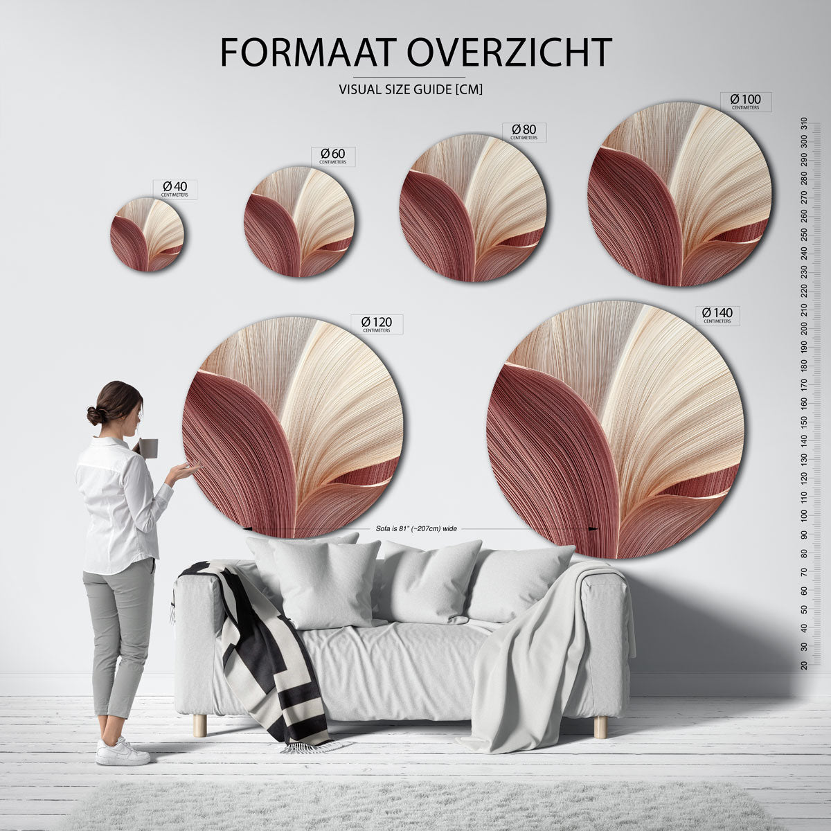 Organische vormen Muurcirkel