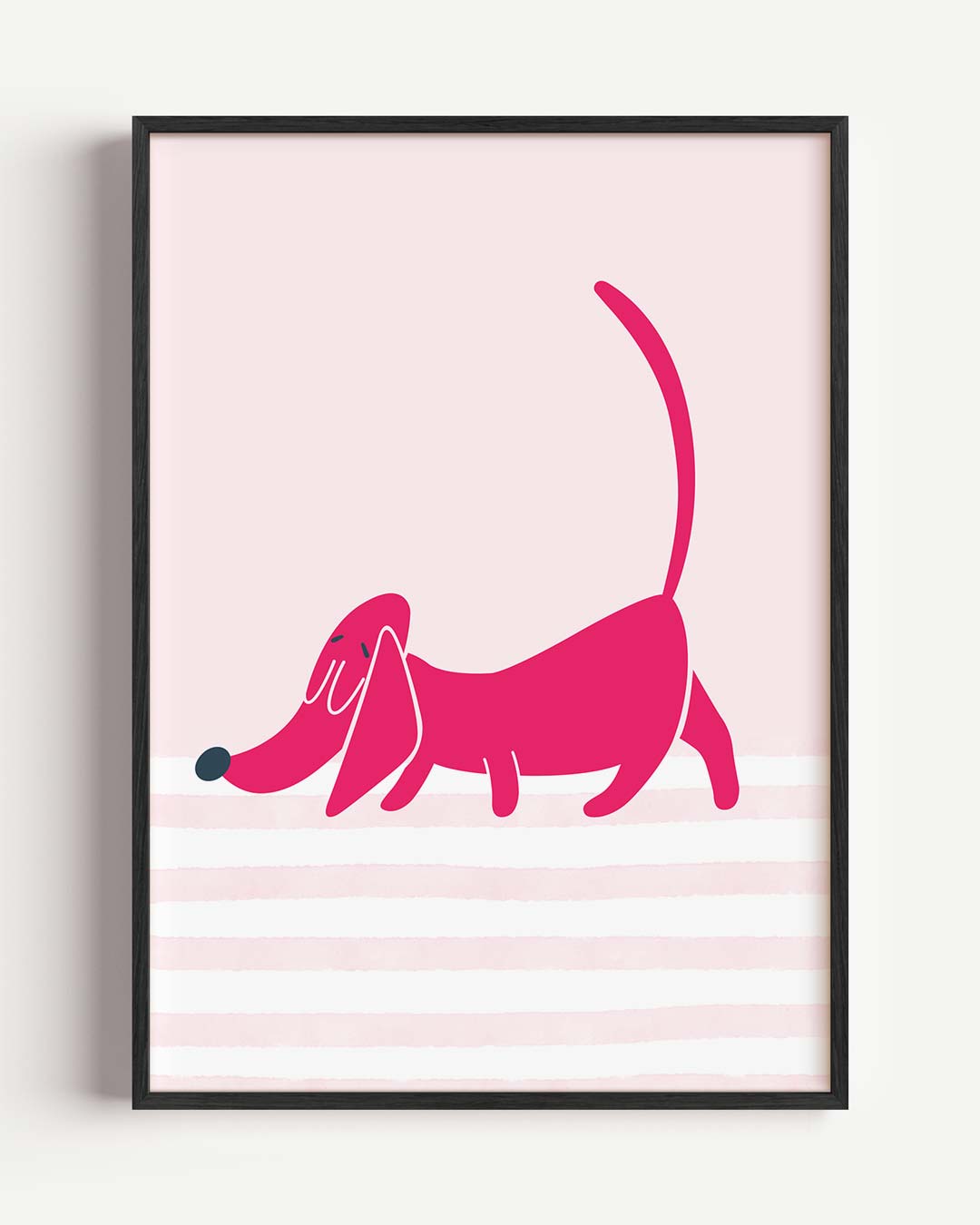 Vrolijke Teckel Illustratie Poster
