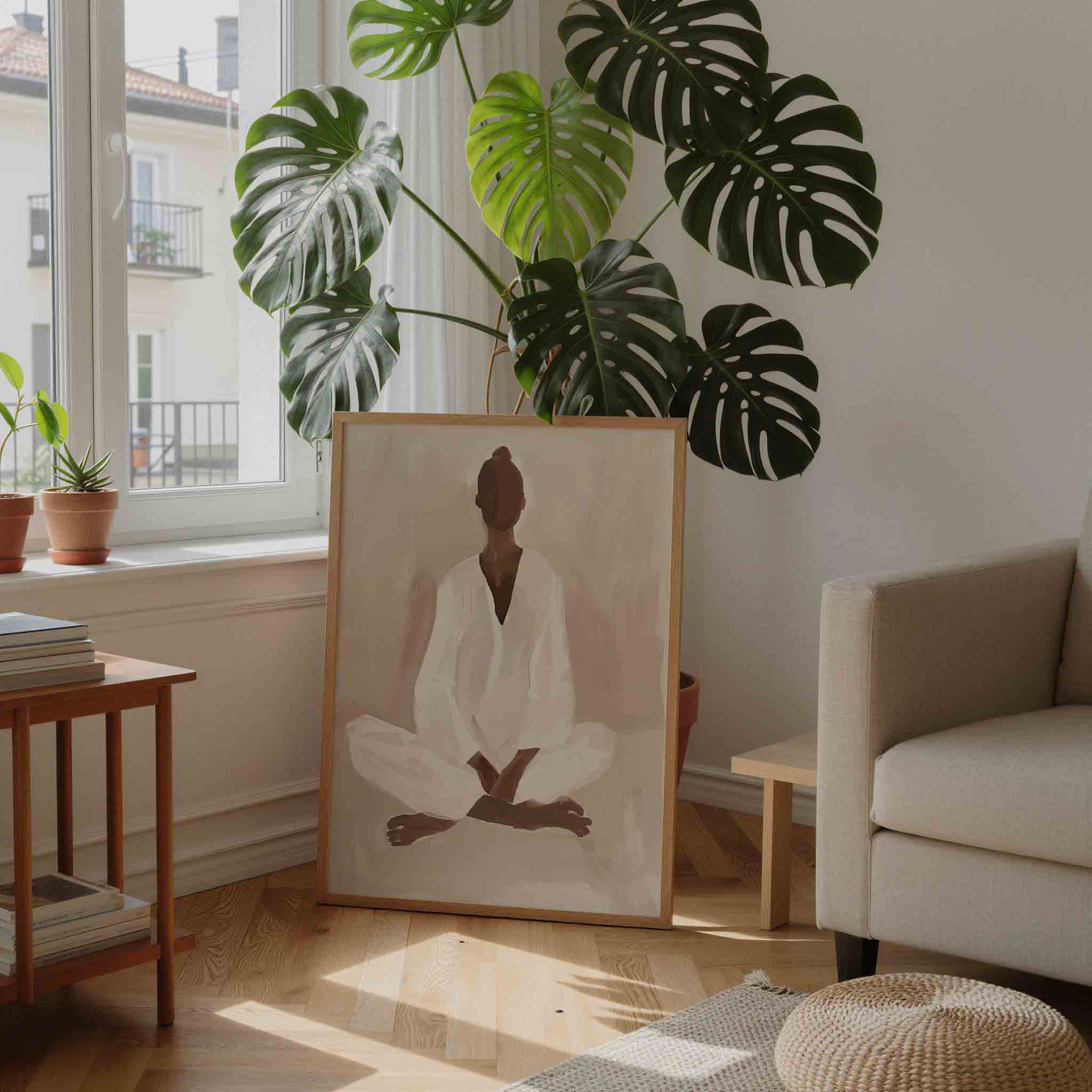 Zittende figuur Poster