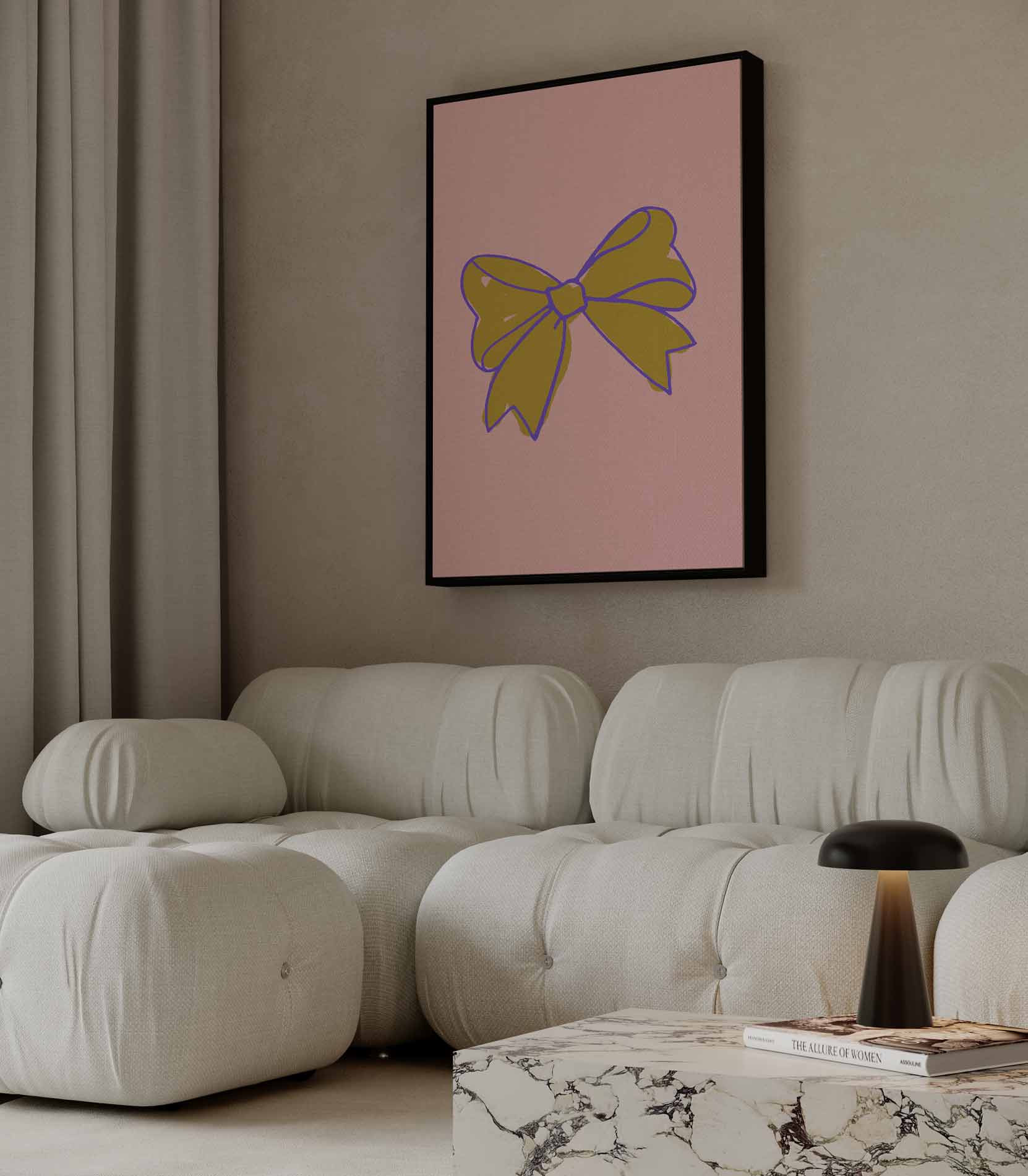 Vrolijke Strik Kunstwerk-canvas-dibond-plexiglas-wanddecoratie-WallArtistic