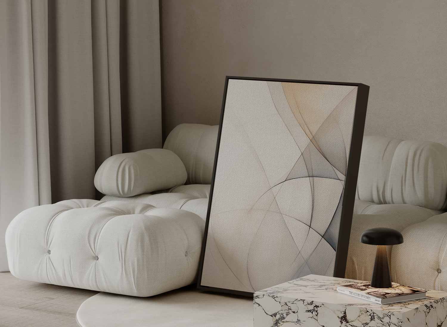 Zachte Lijnen Chaos Kunstwerk-canvas-dibond-plexiglas-wanddecoratie-WallArtistic