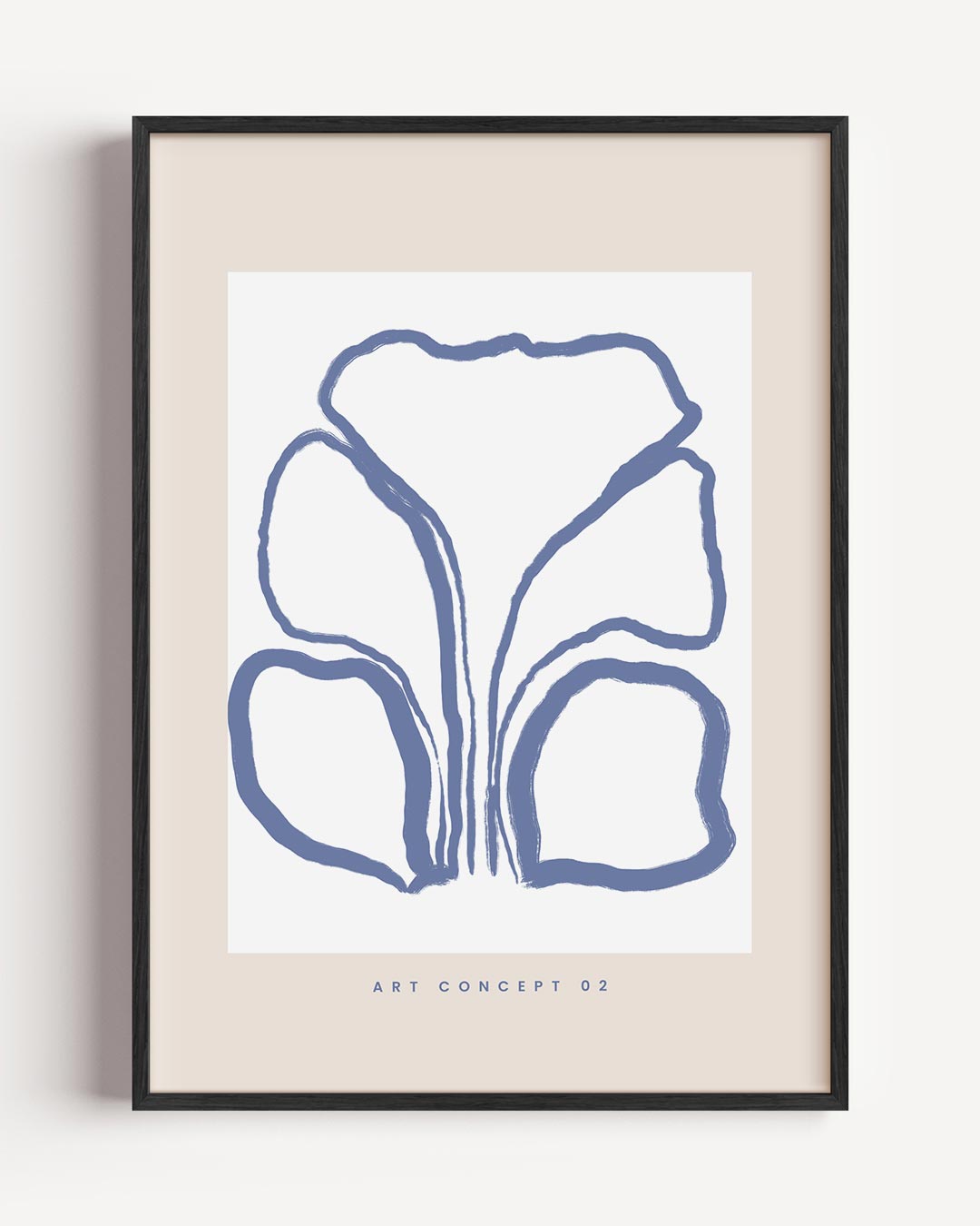 Moderne Blauw Abstractie Poster-WallArtistic
