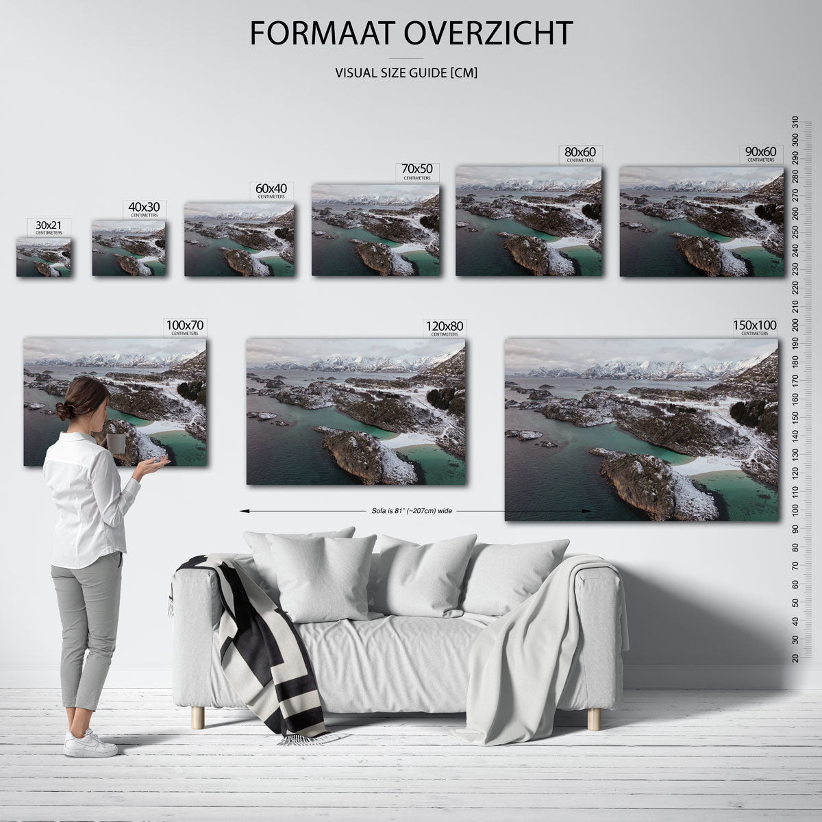 Rustige winterkust Poster