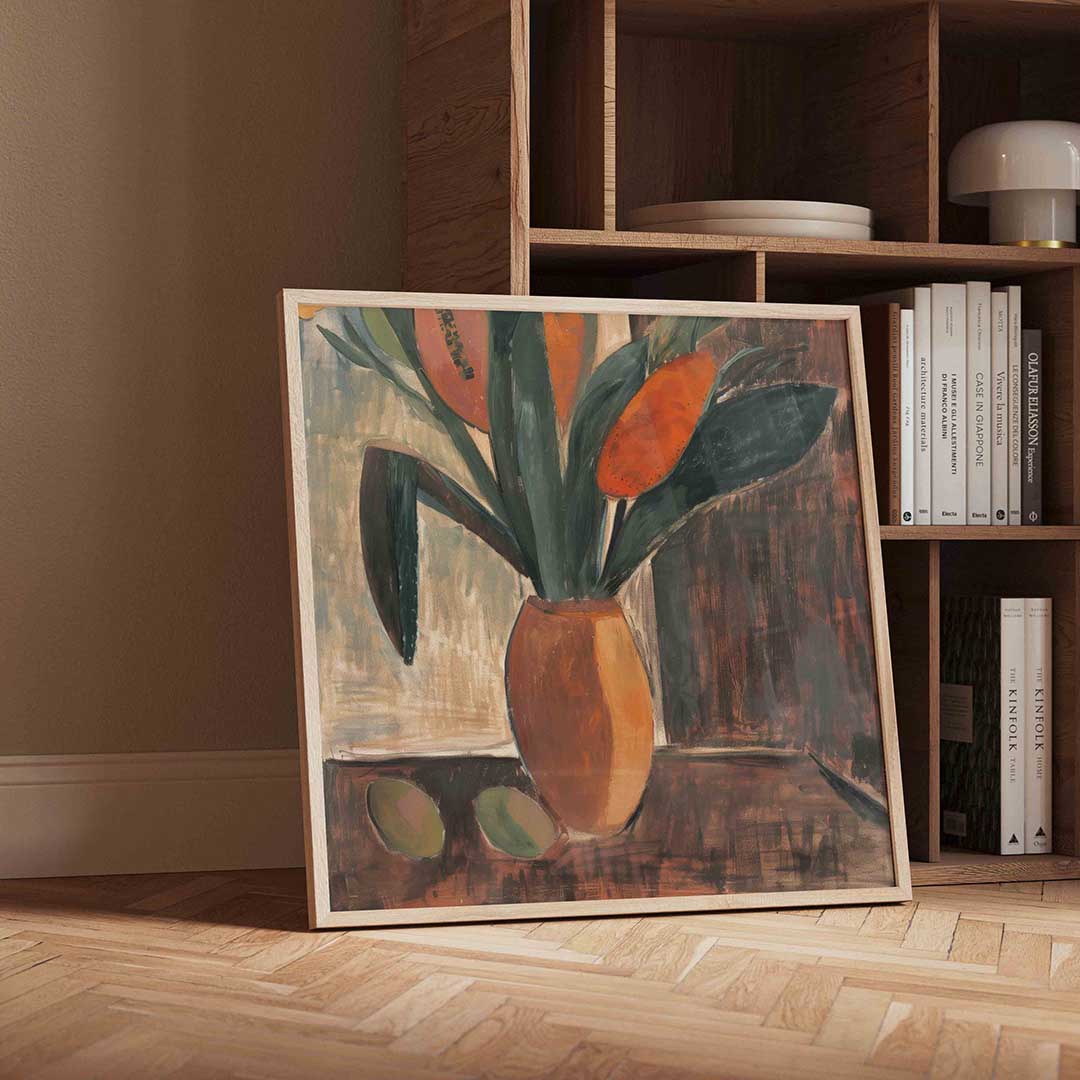 Vaas met bloemen Poster