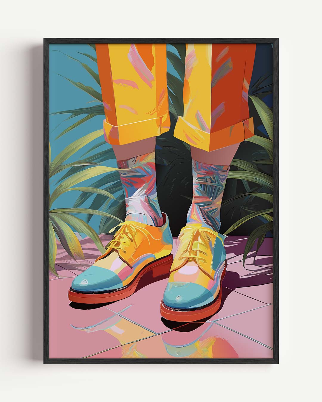 Kleurrijke Zomerschoenen Poster