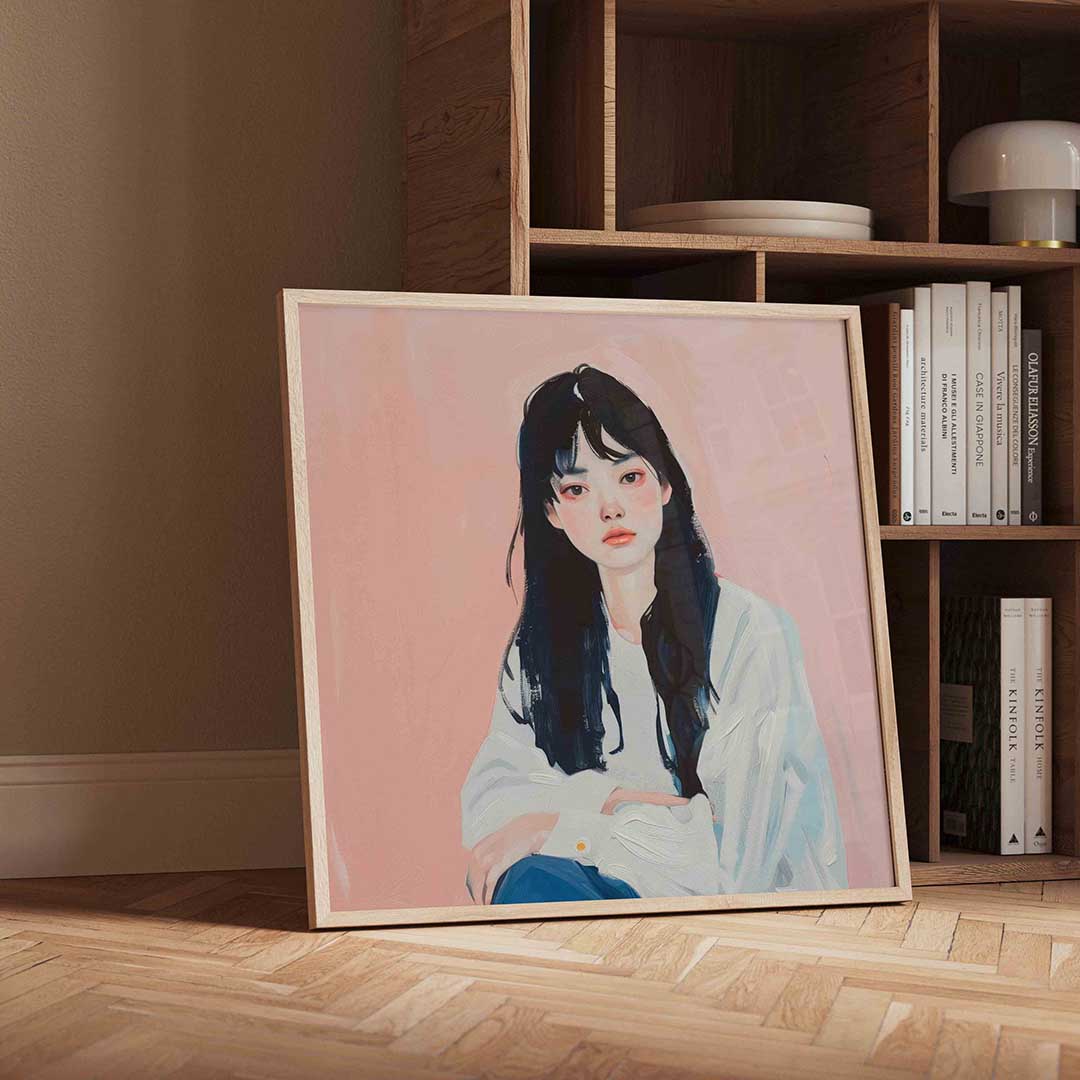 Vrouw met donkere haren Poster