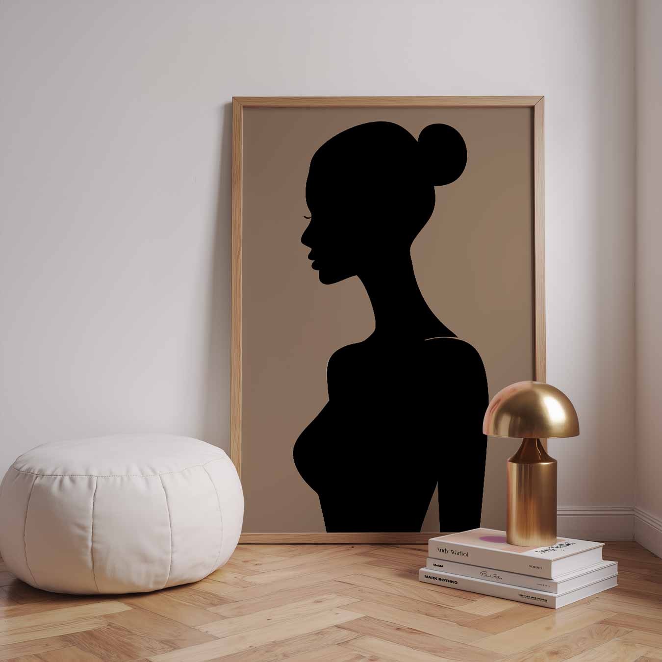 Elegante Vrouwelijke Silhouet Poster